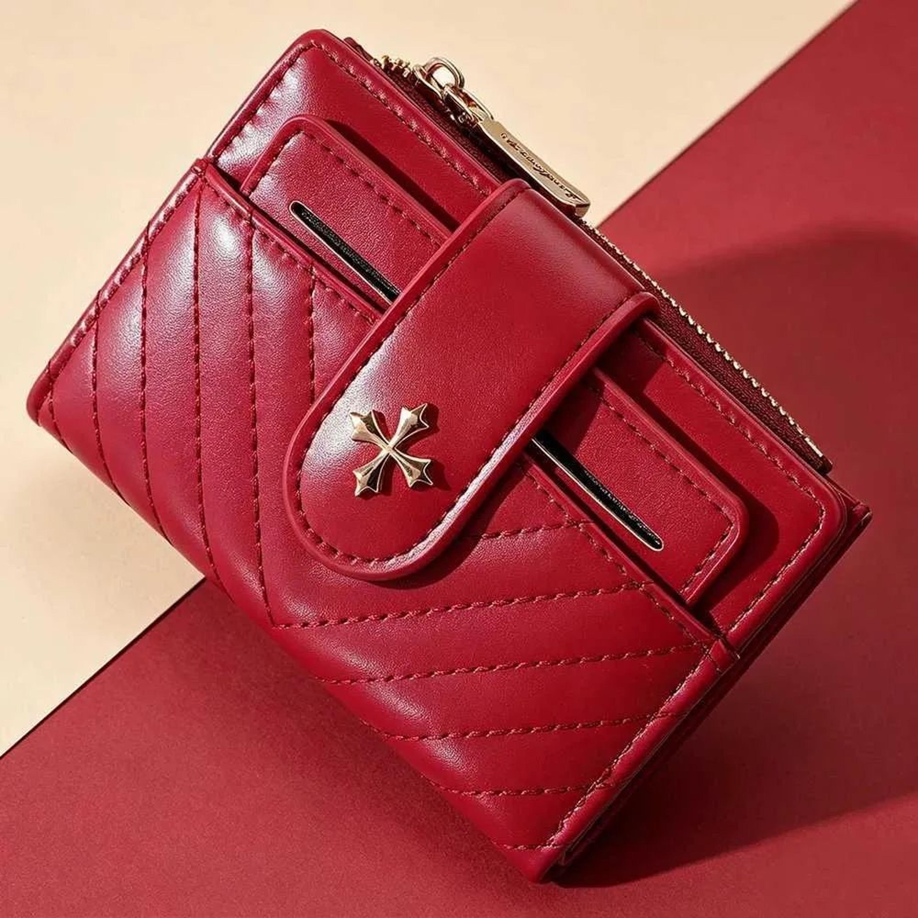 short wallet with removable card holder and zipper coin pocket