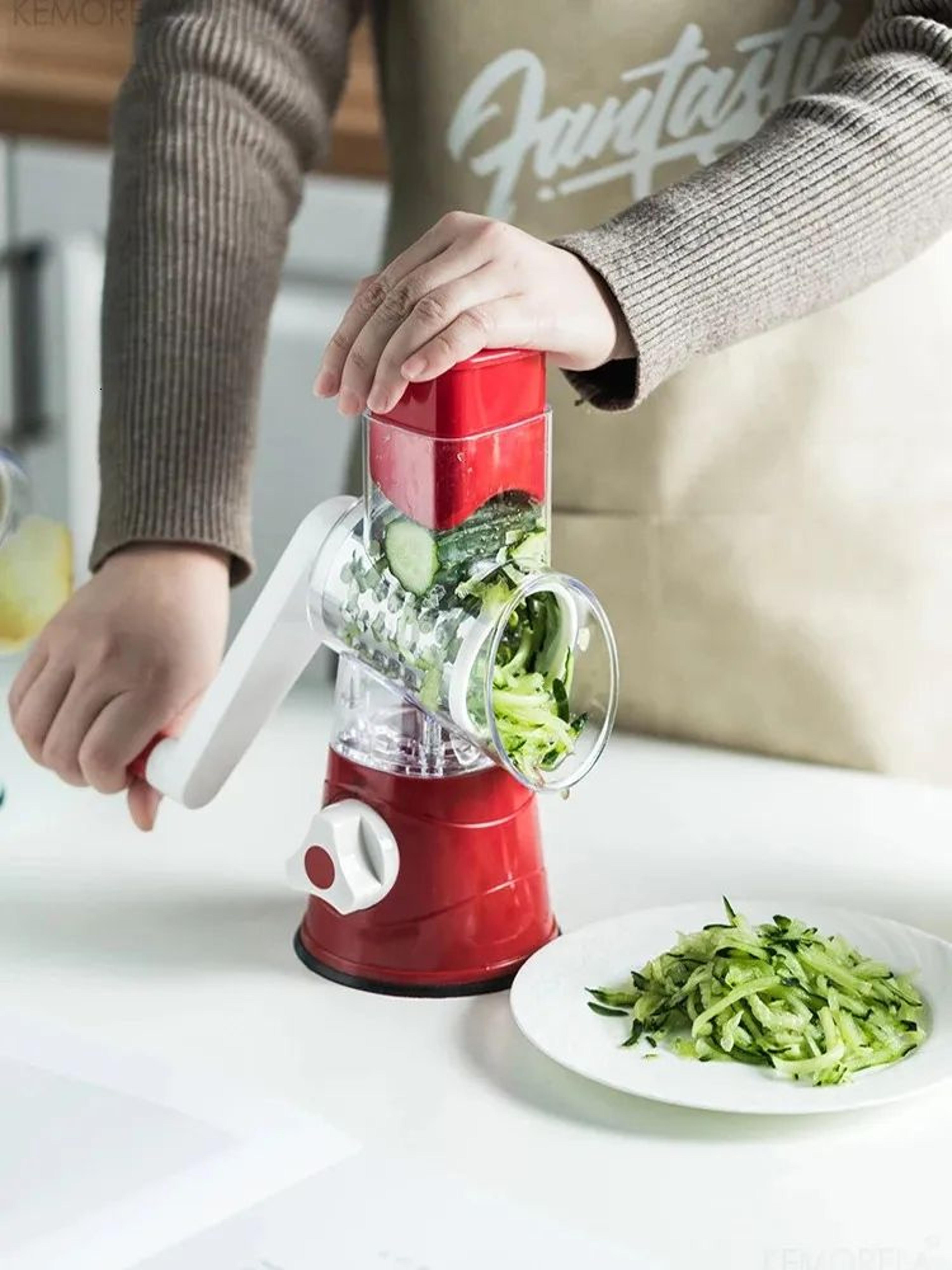 manual vegetable slicer and grater with stainless steel blades
