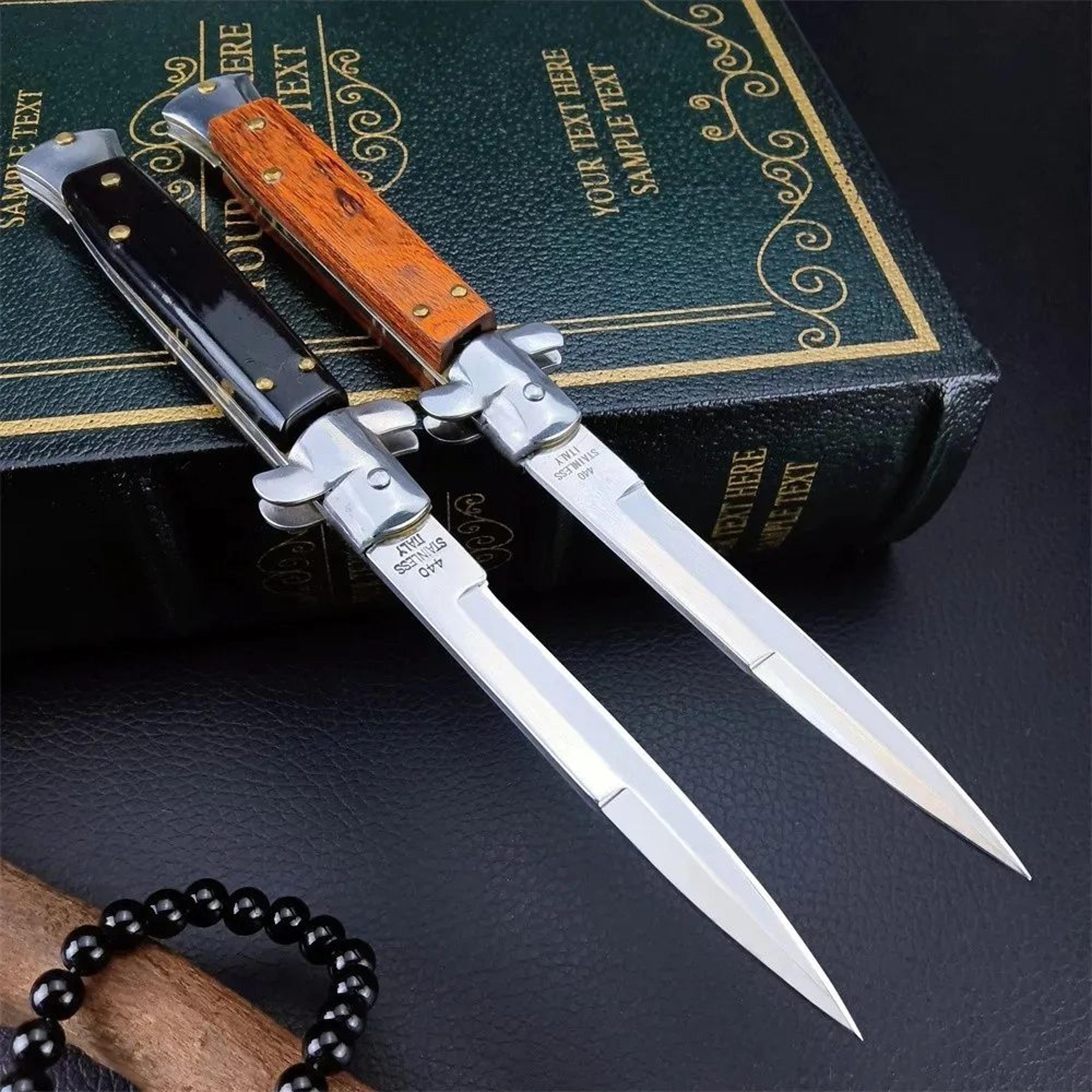 folding pocket knife with blade for camping and outdoor use