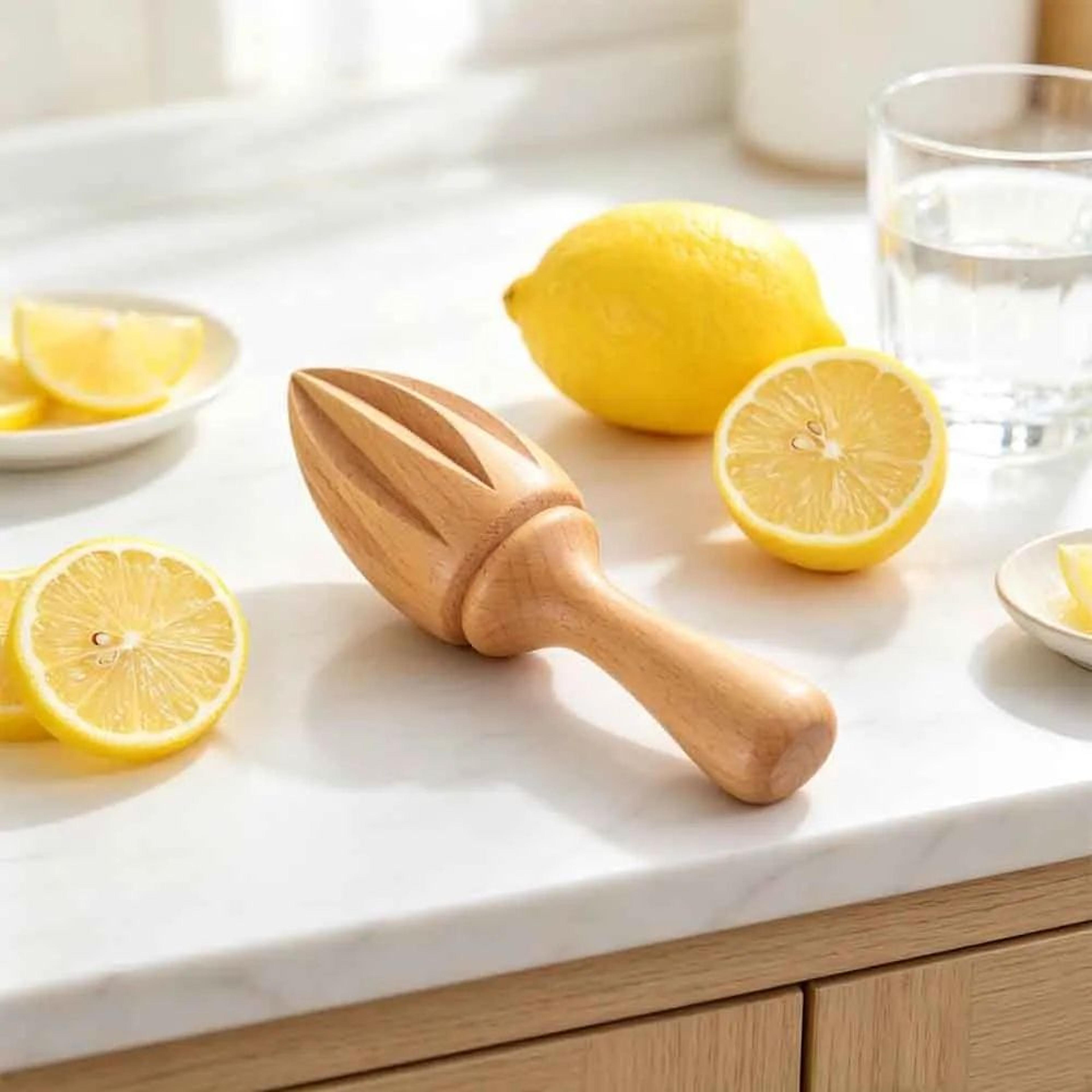 beech wood lemon juicer manual citrus reamer for fresh juice and kitchen baking