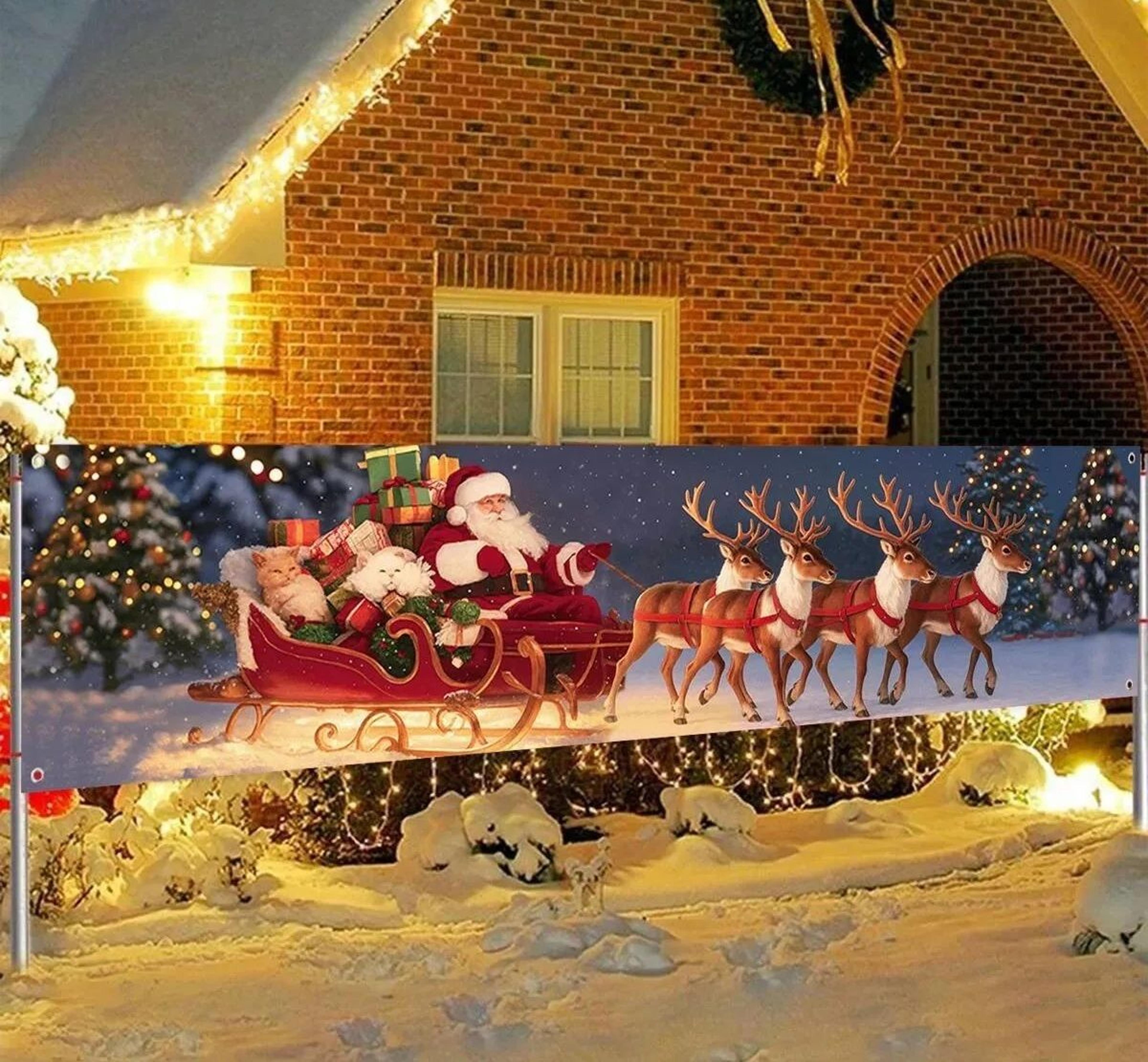 merry christmas banner decoration for indoor and outdoor holiday displays
