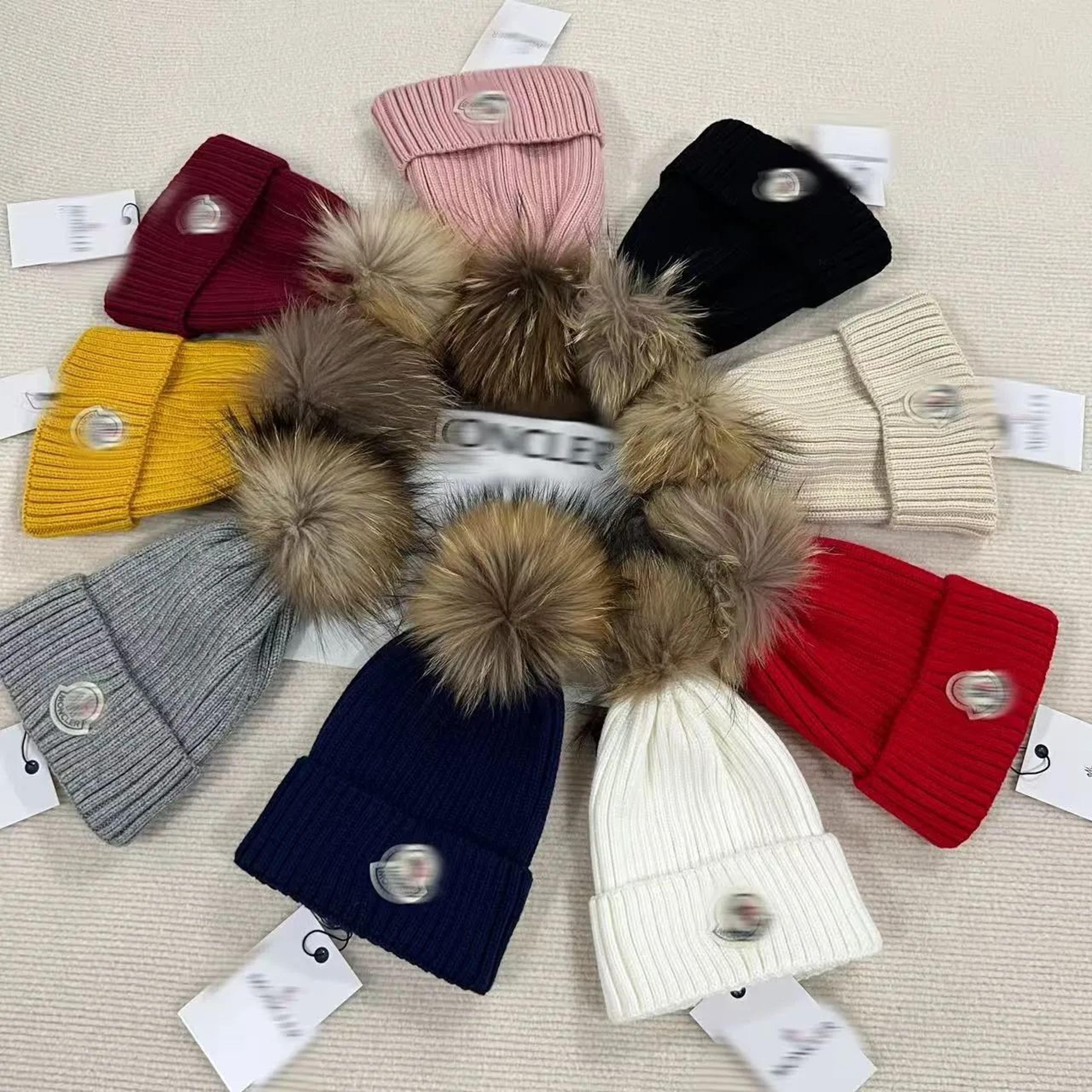 kids winter knit beanie with pom pom and adjustable strap