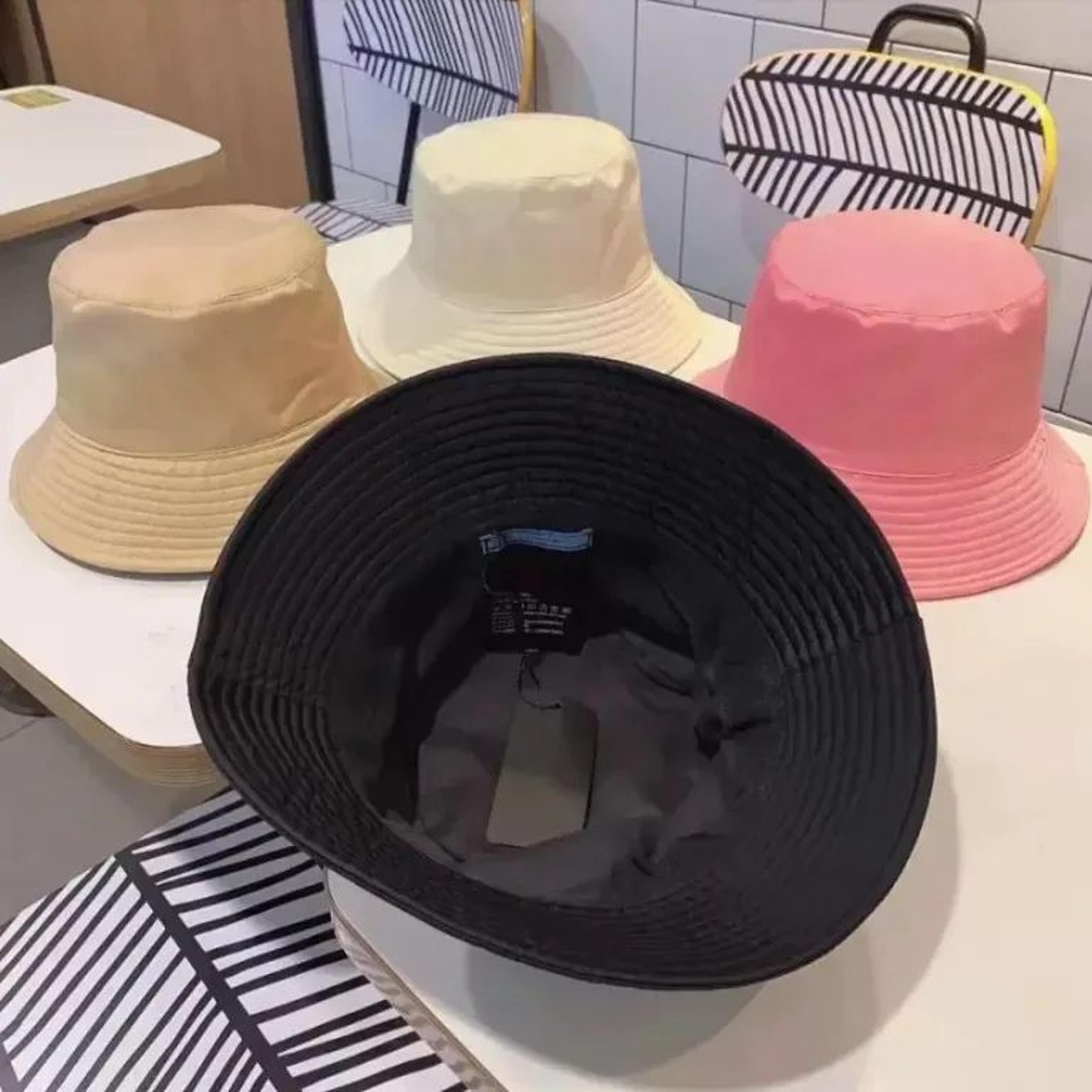 unisex cotton bucket hat with wide brim and adjustable fit