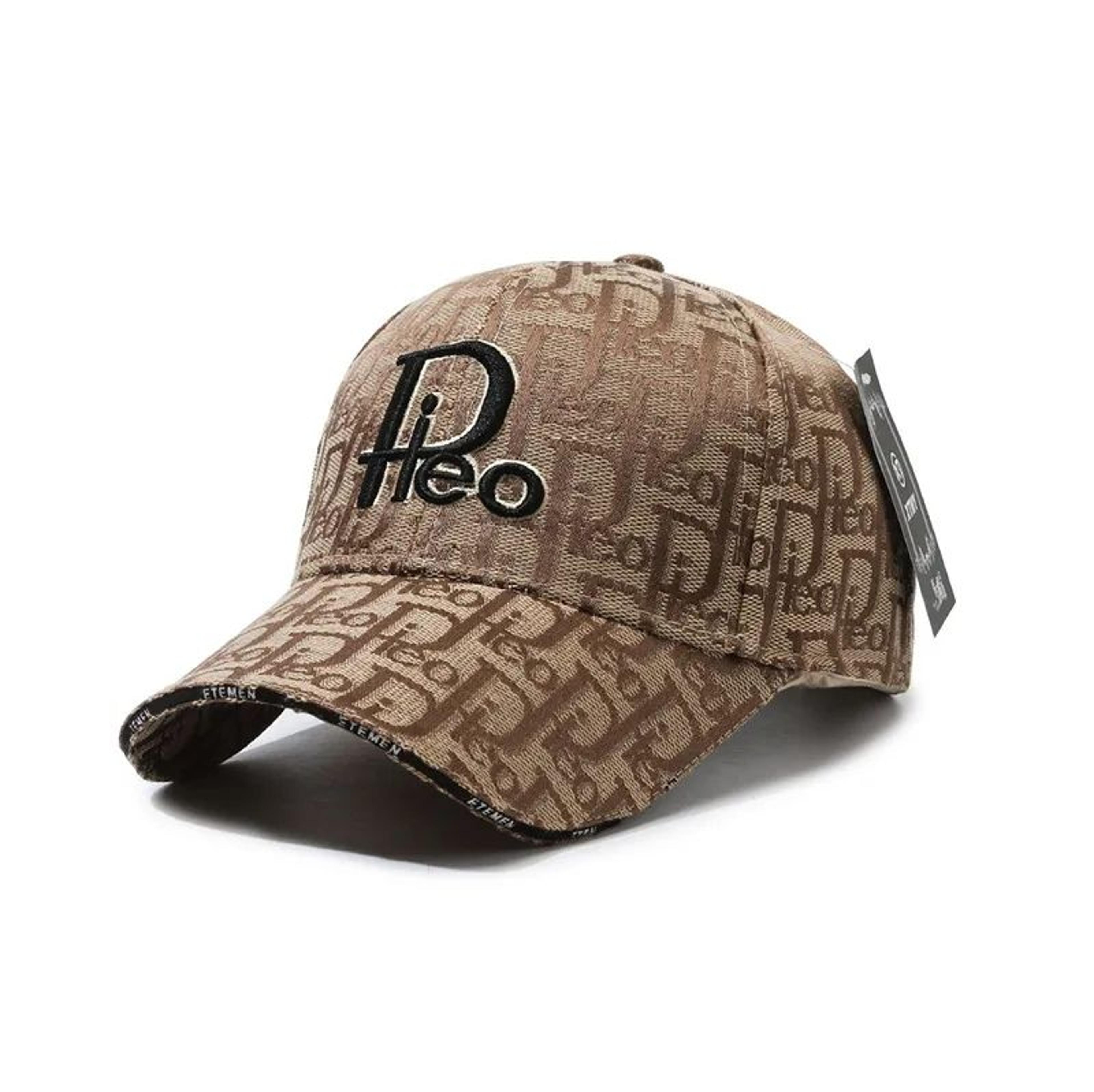 silk baseball cap with letter and stripe details for men and women