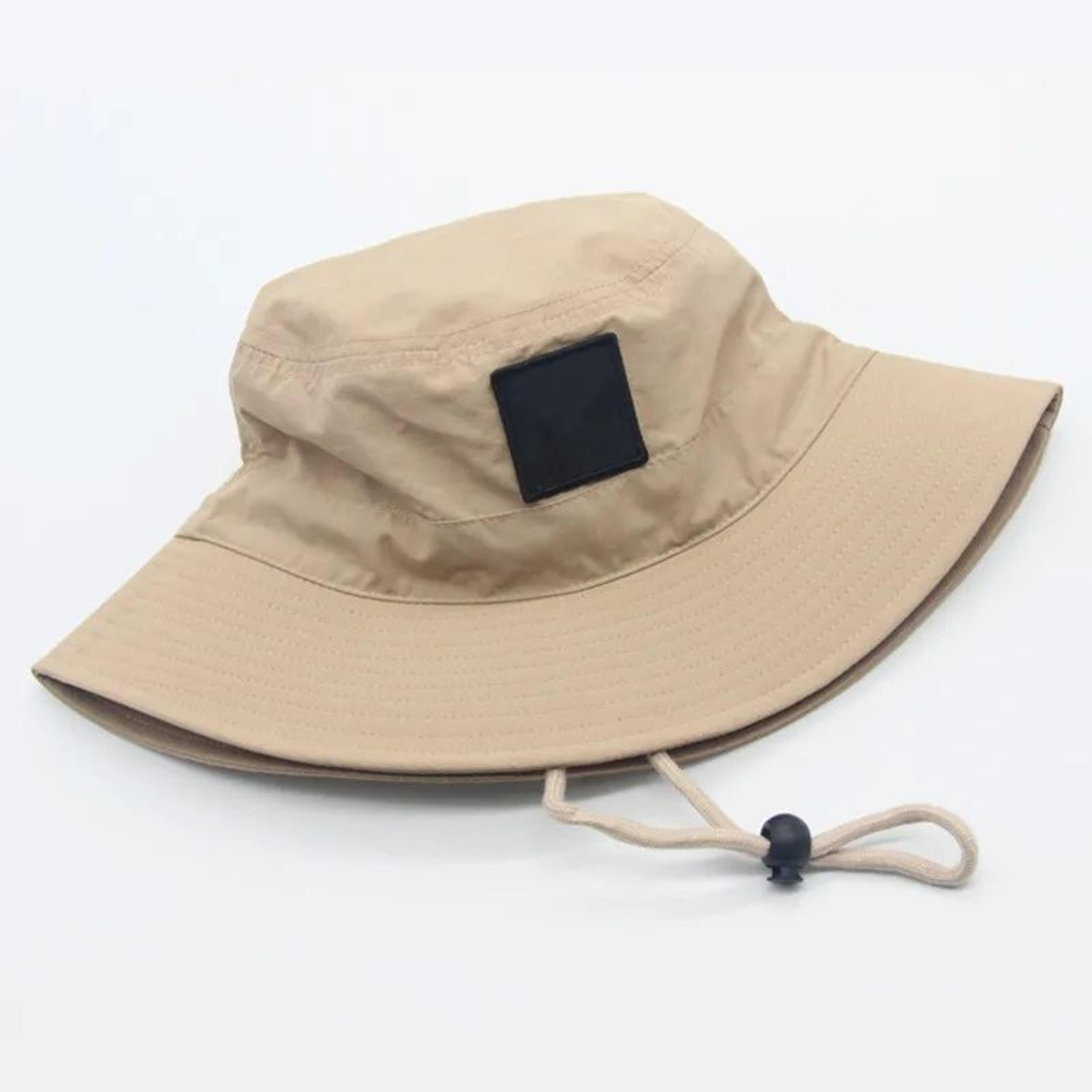foldable wide brim bucket hat with adjustable drawstring for outdoor sun protection