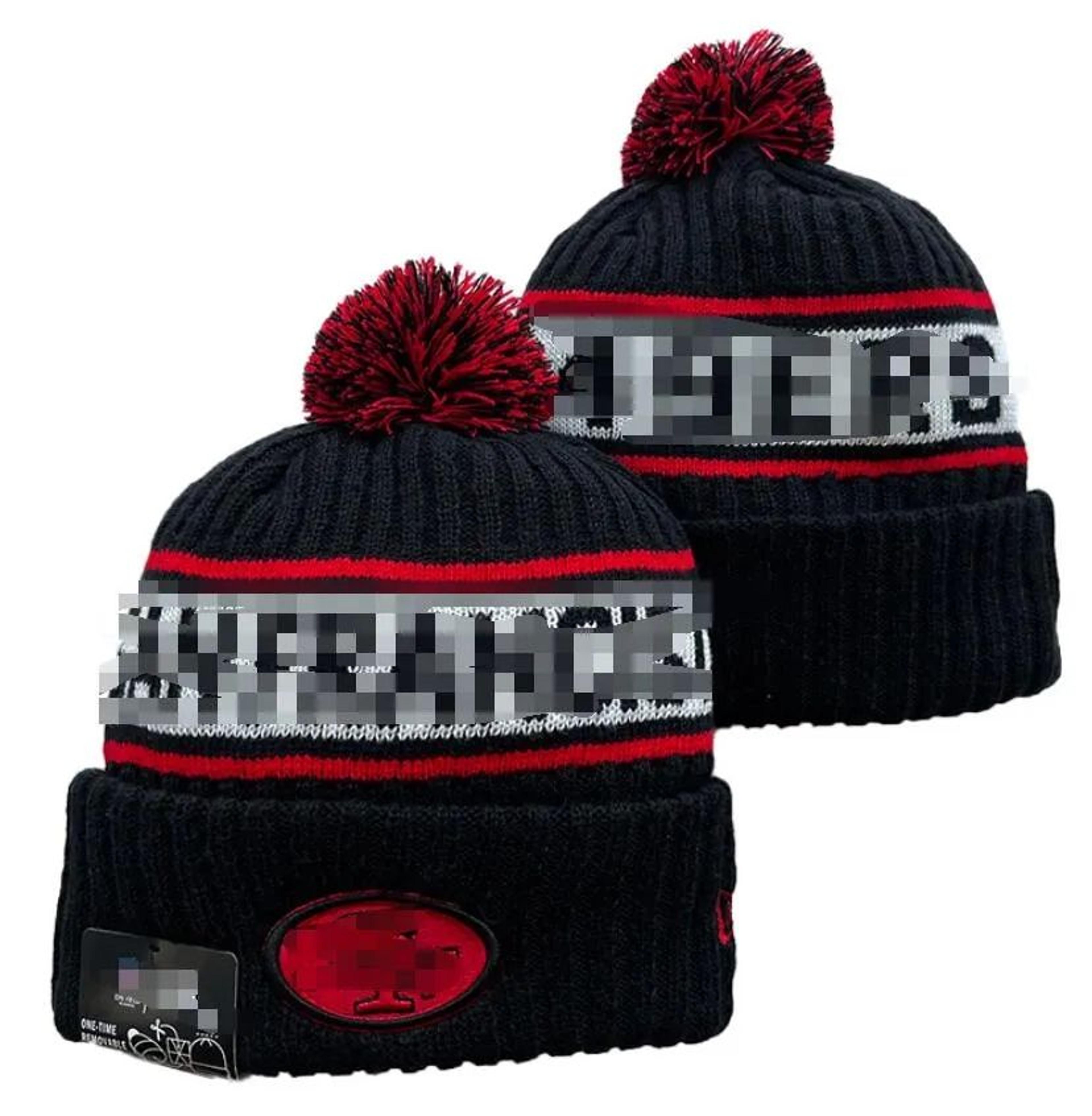 knitted pom pom beanie hat for men and women