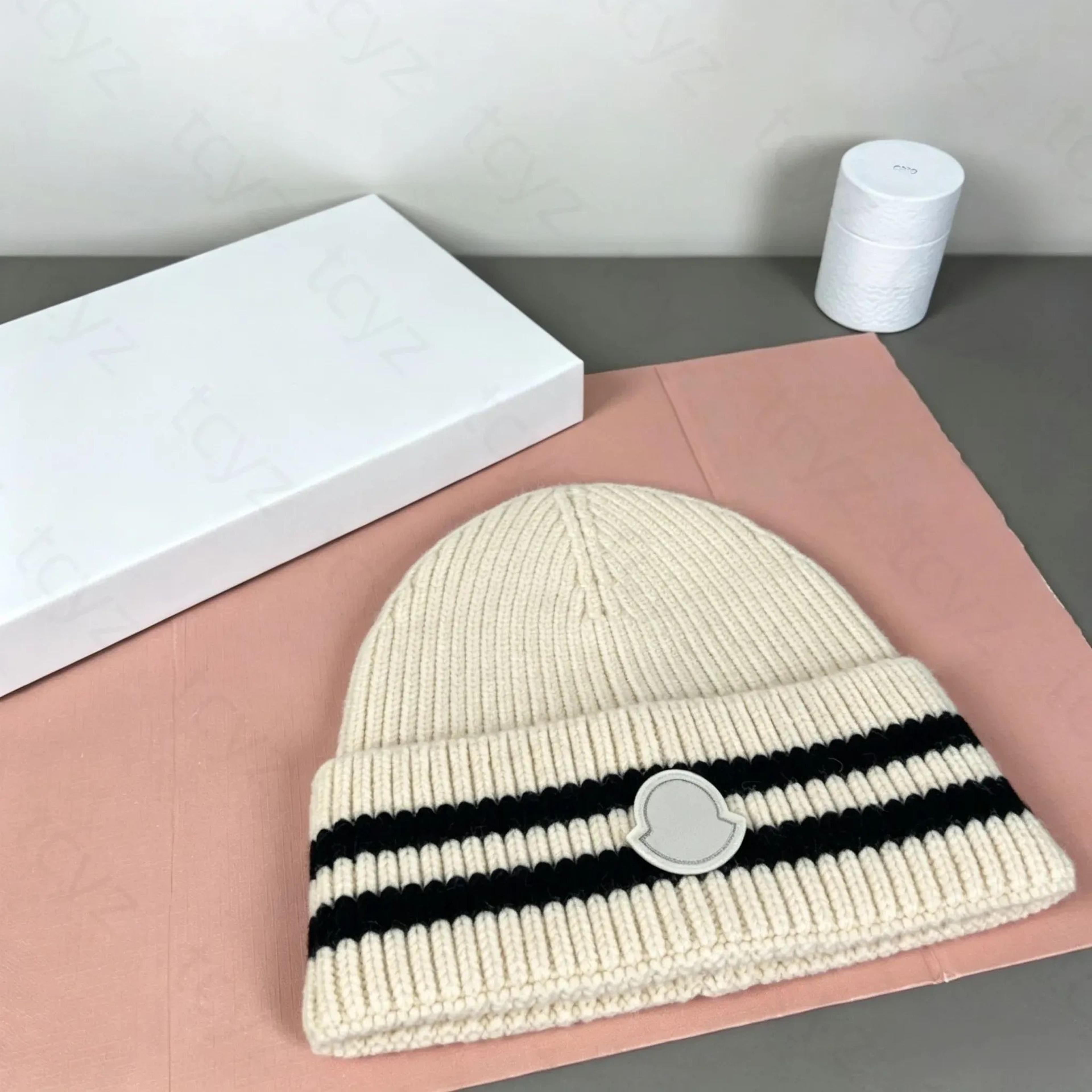 winter knit beanie hat for men and women with warm cotton wool blend