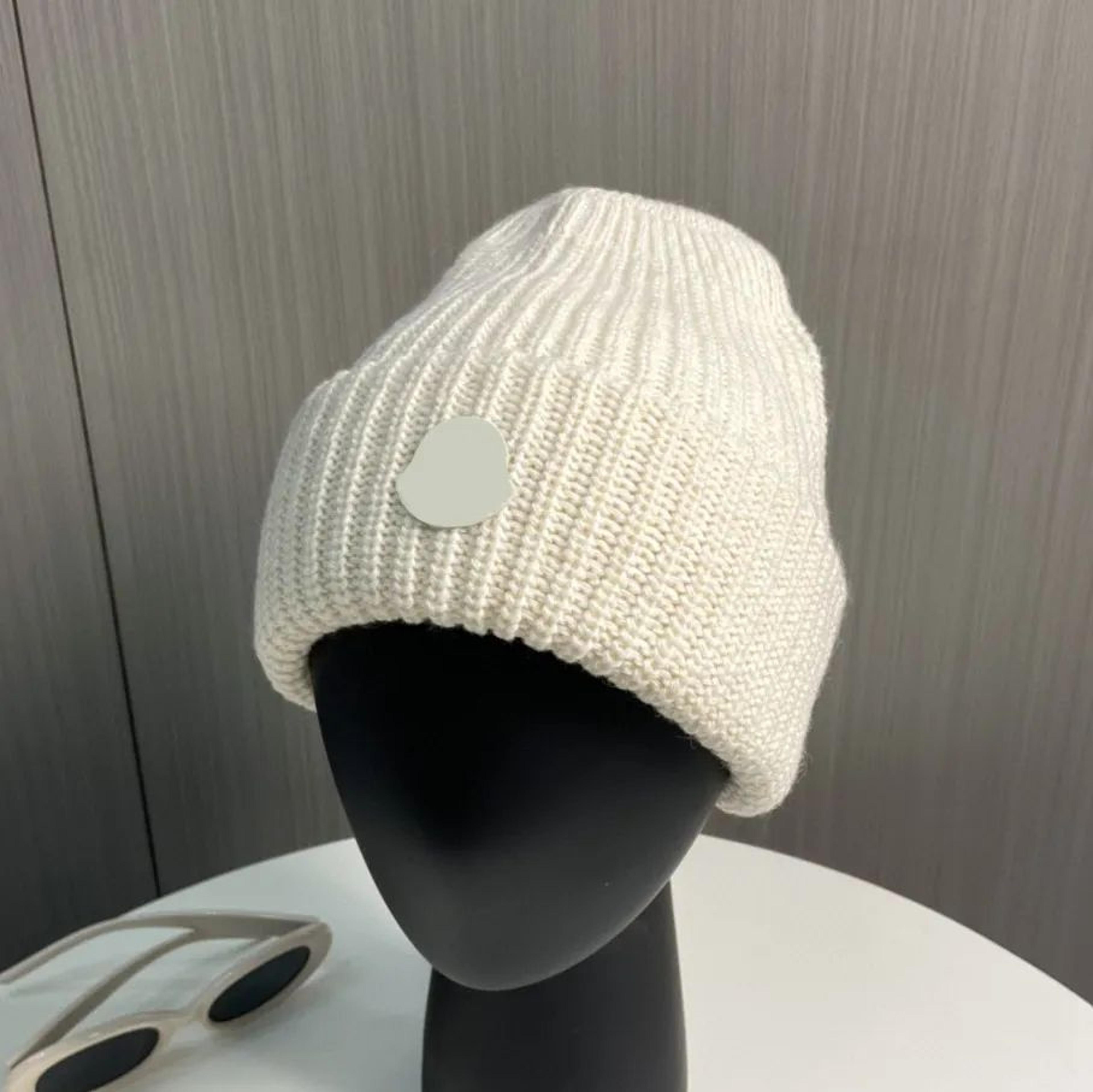 wool knit beanie hat for men and women warm fitted winter skull cap