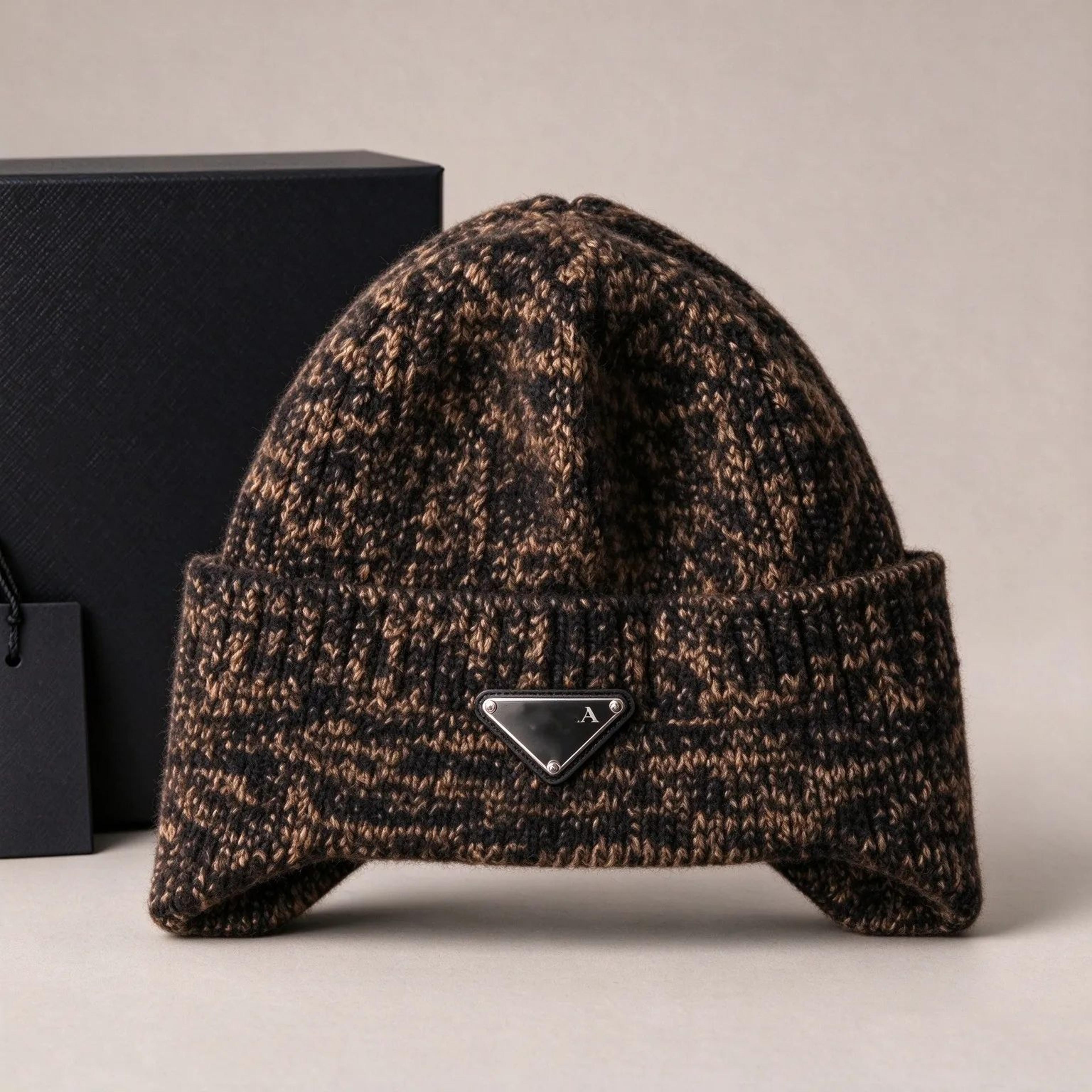 knitted beanie hat for men and women with classic fitted skull cap design