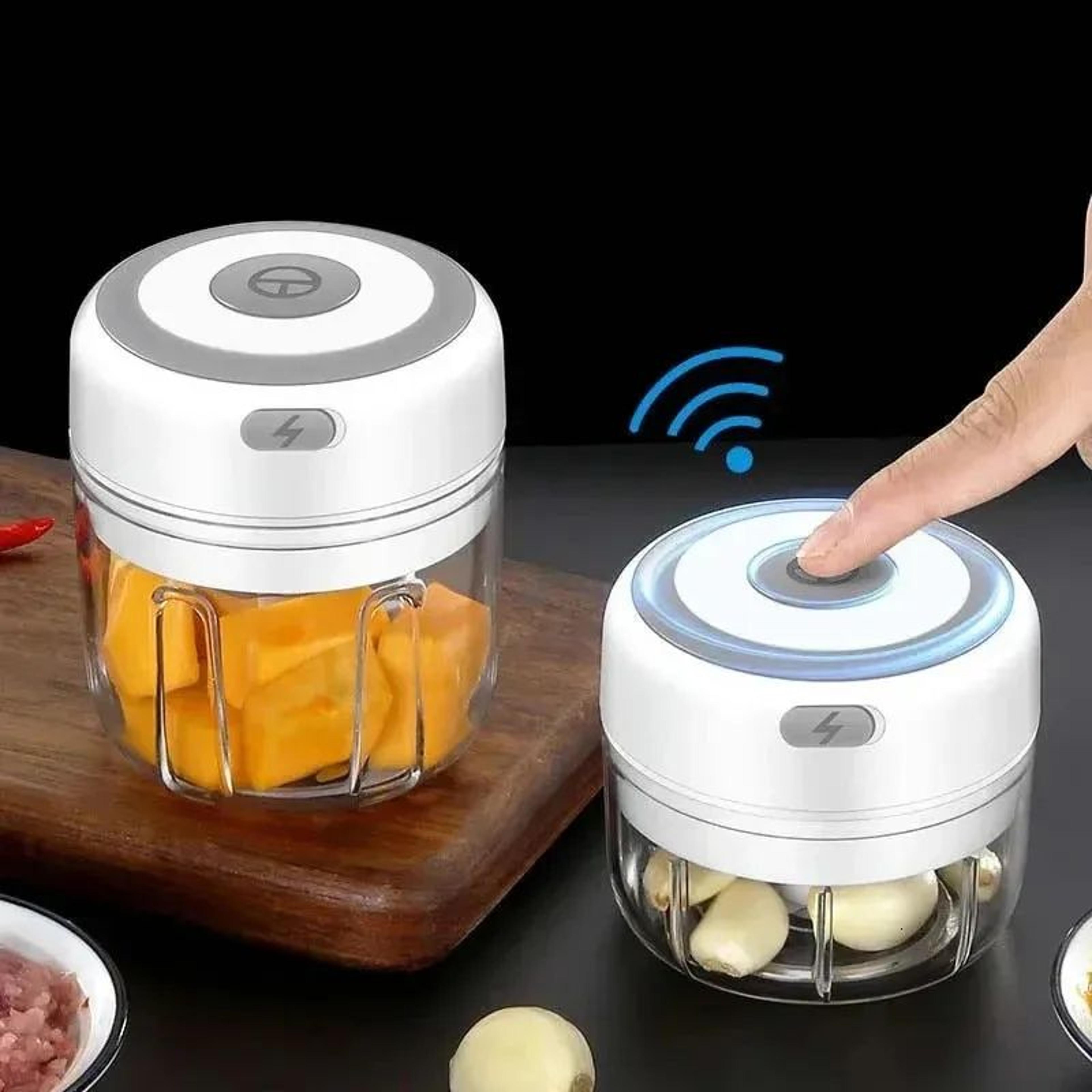usb electric garlic chopper with ceramic blades for vegetables and meat