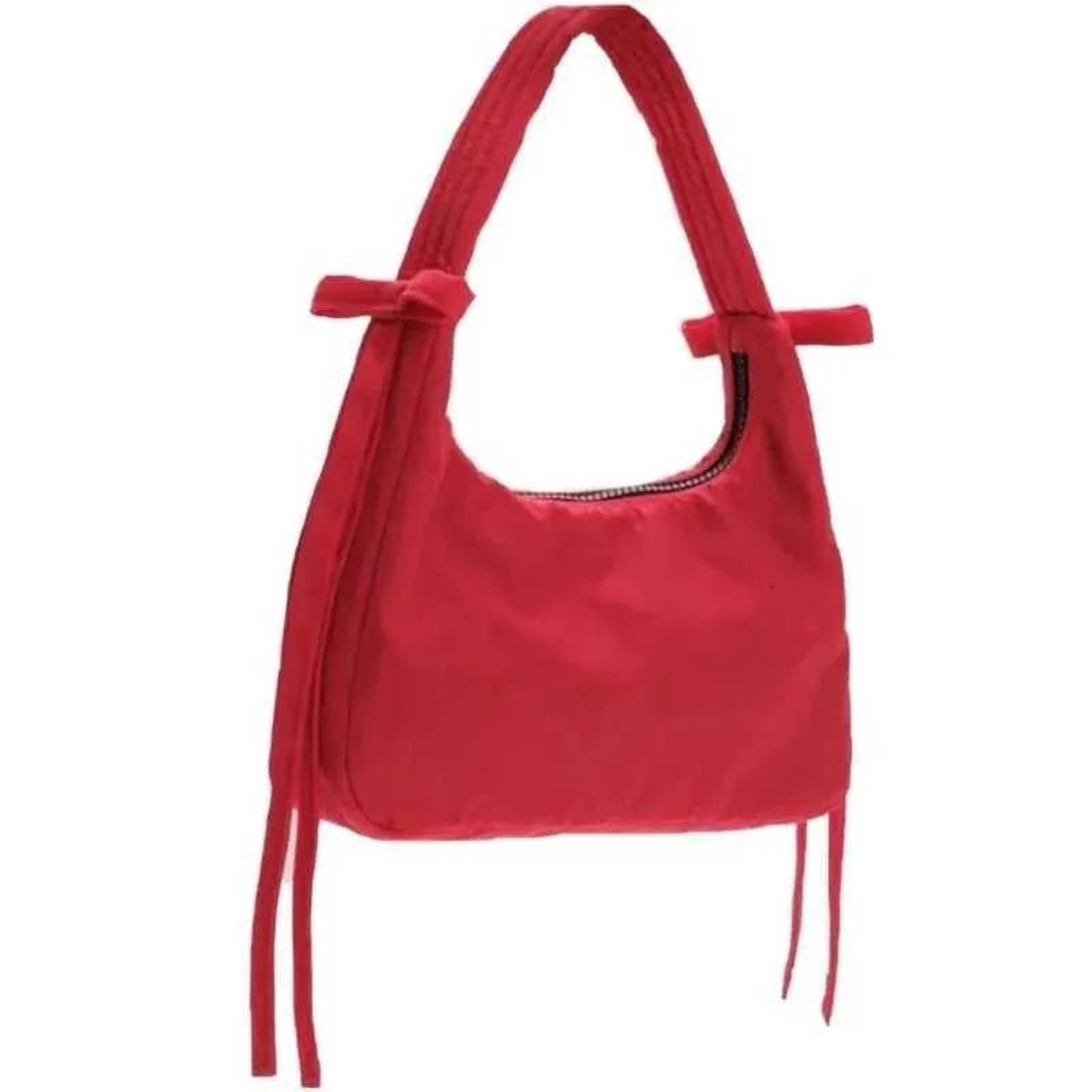 women's mini bow shoulder bag pu leather zipper handbag for everyday wear