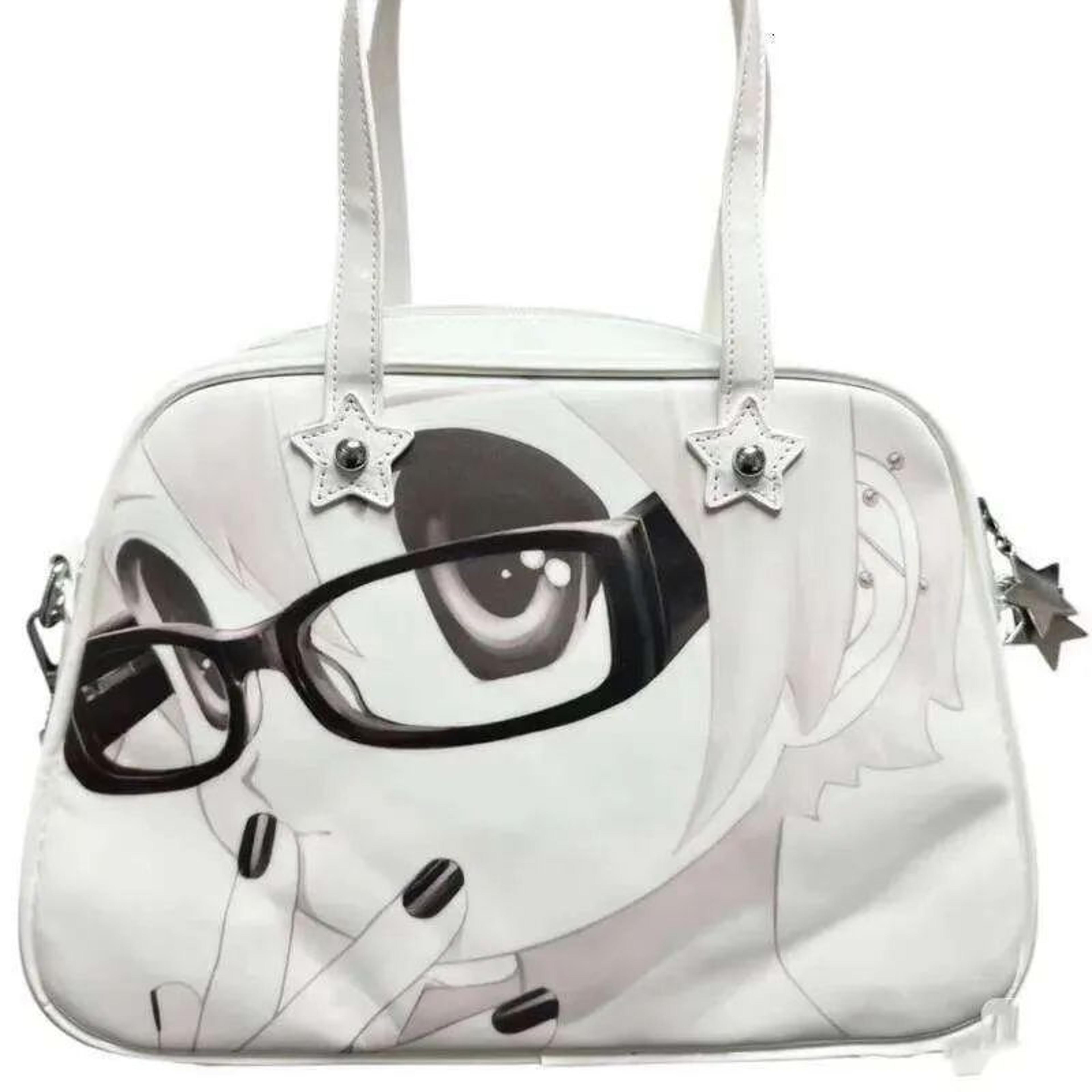 women's anime cartoon tote bag with zipper closure harajuku shoulder handbag