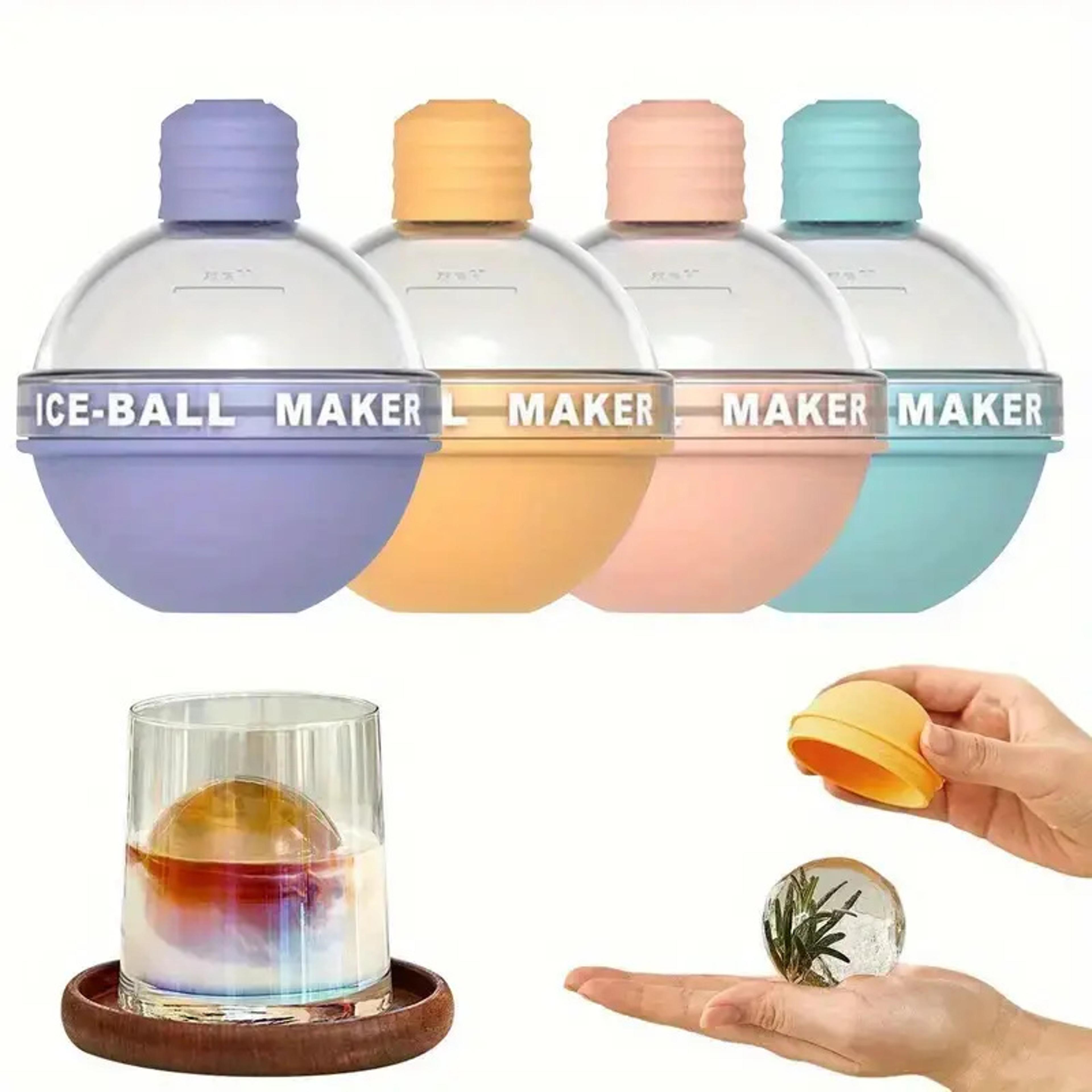 silicone ice ball maker easy release cocktail ice tray