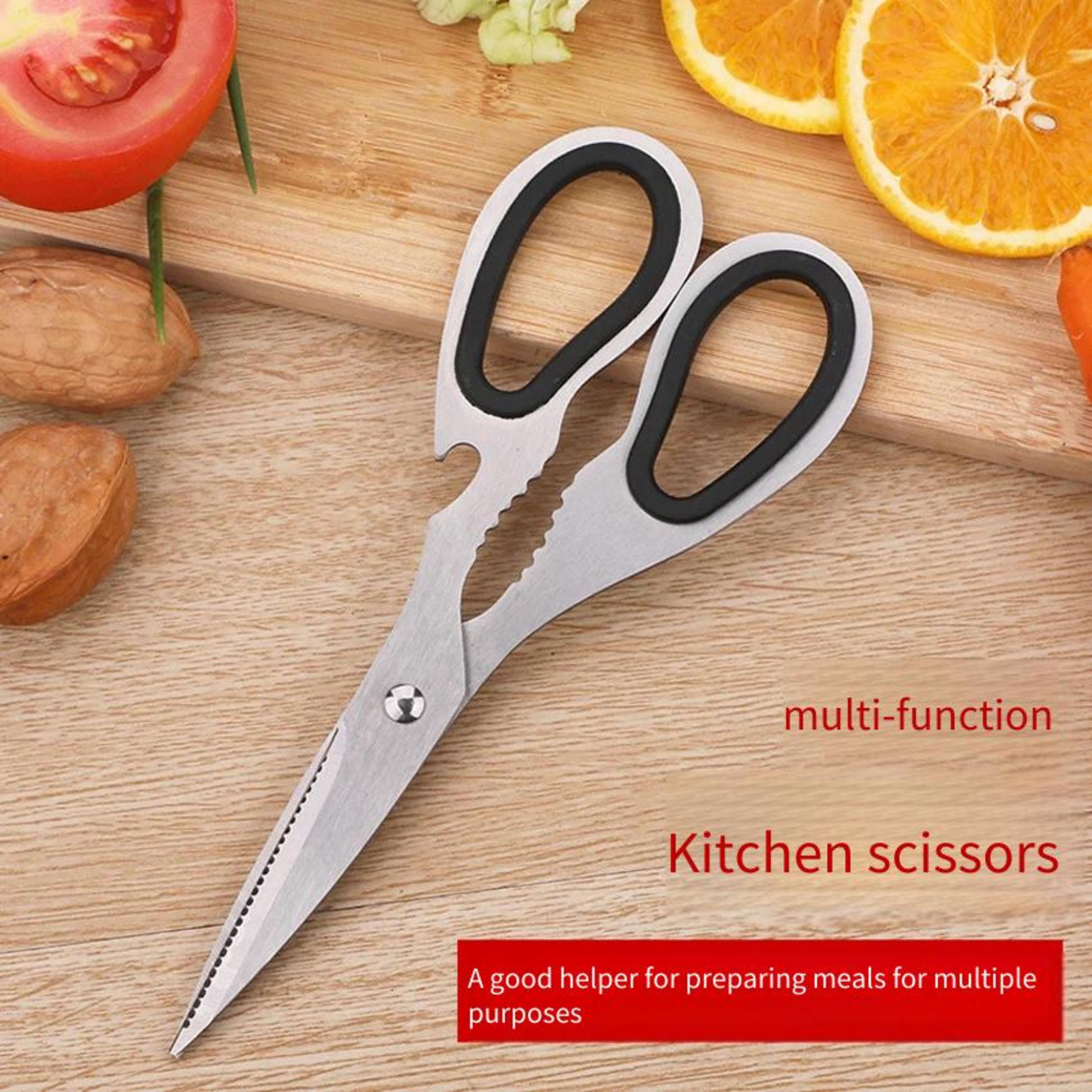 heavy duty kitchen scissors stainless steel poultry shears for meat, chicken bone and vegetables