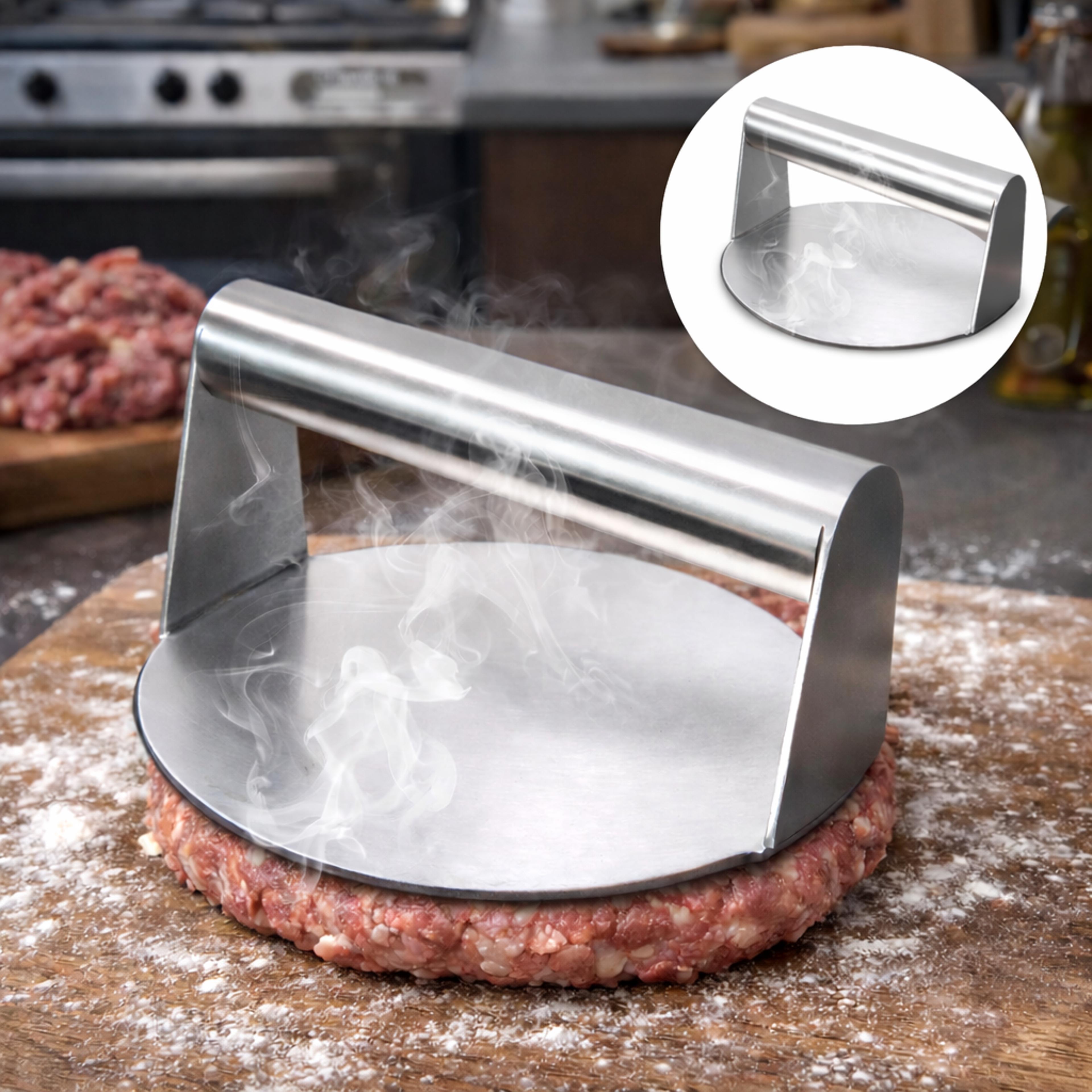 stainless steel smash burger press for juicy hamburger patties
