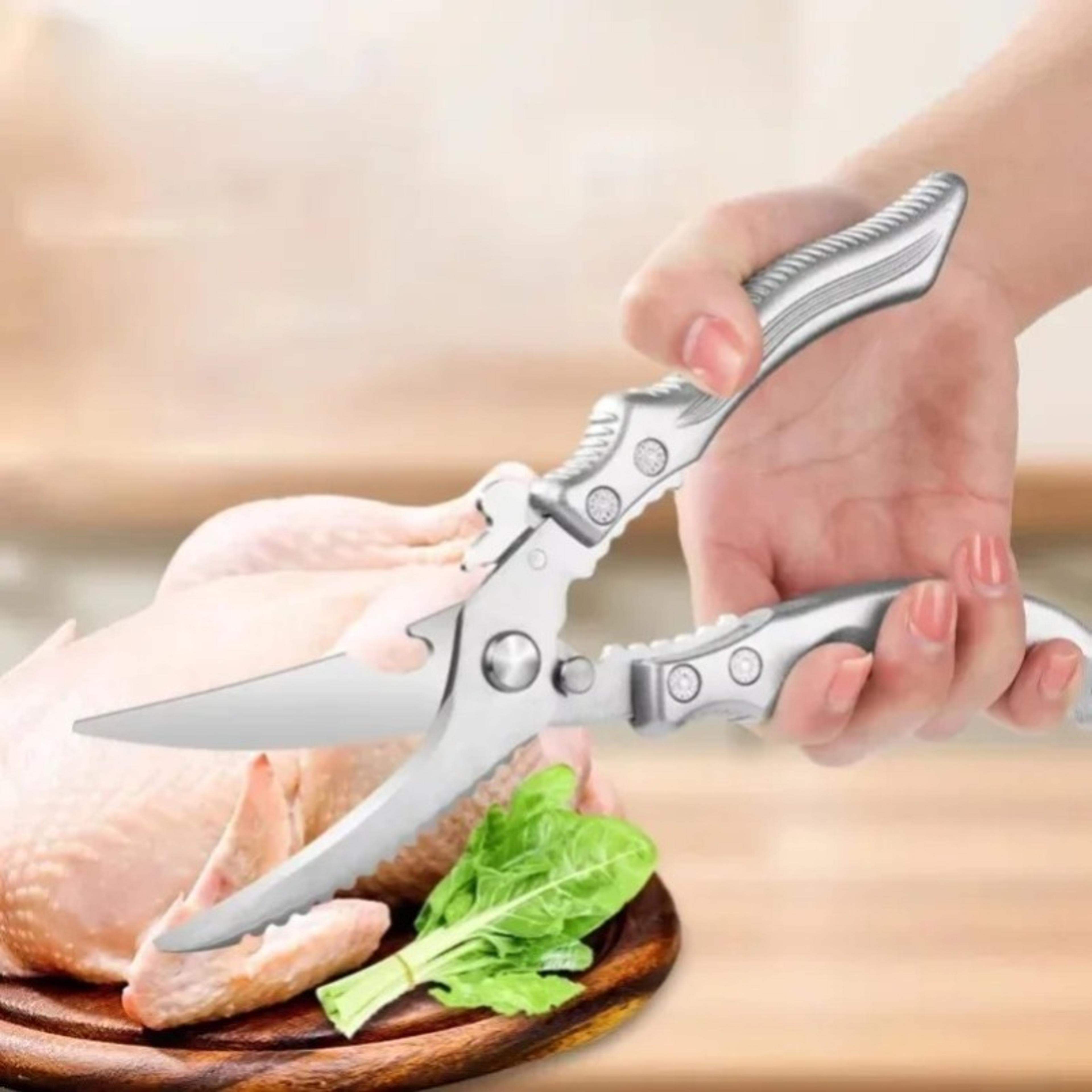 stainless steel kitchen scissors heavy duty poultry shears for chicken bone and fish