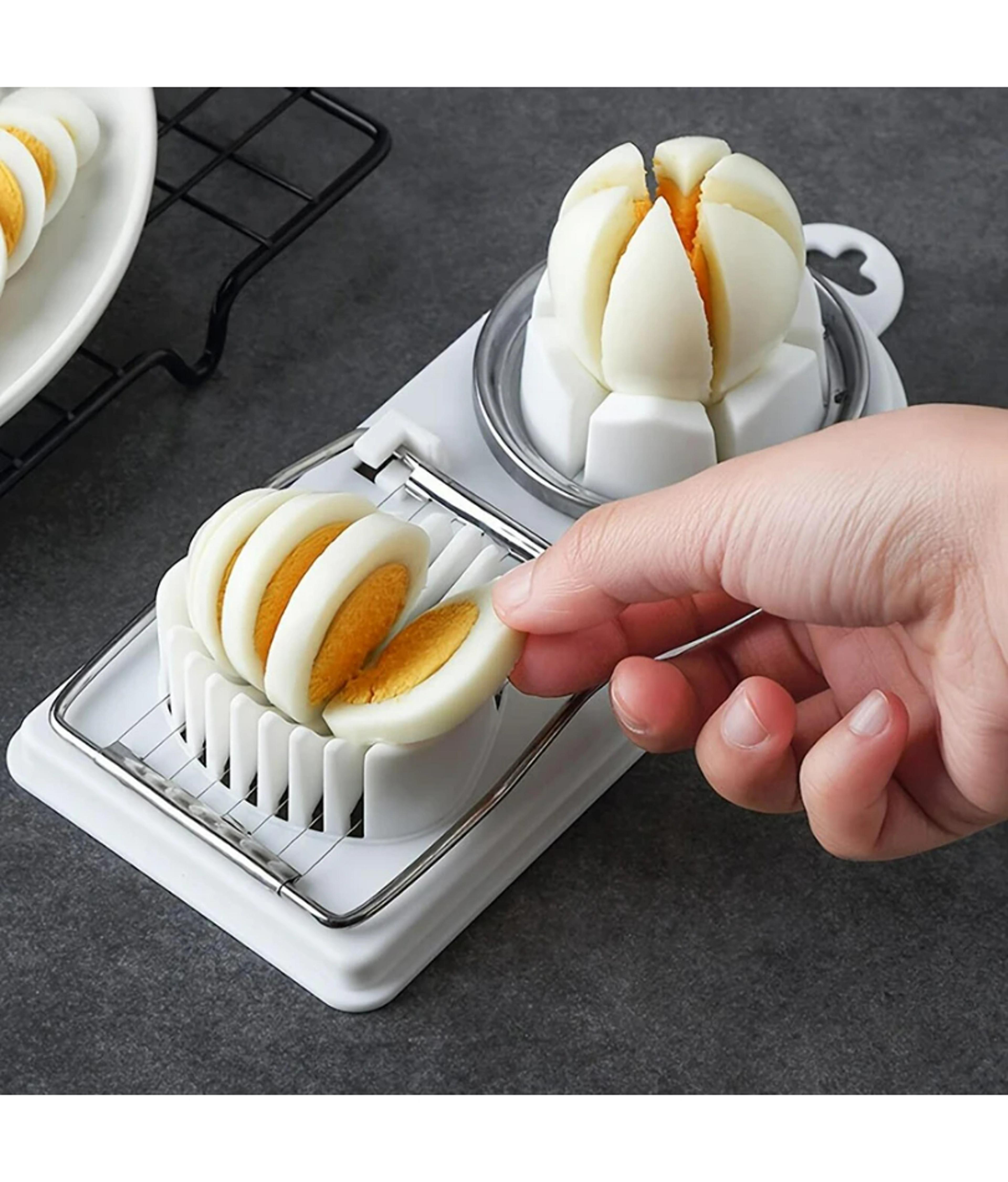 egg slicer with stainless steel wire and pp hanging base