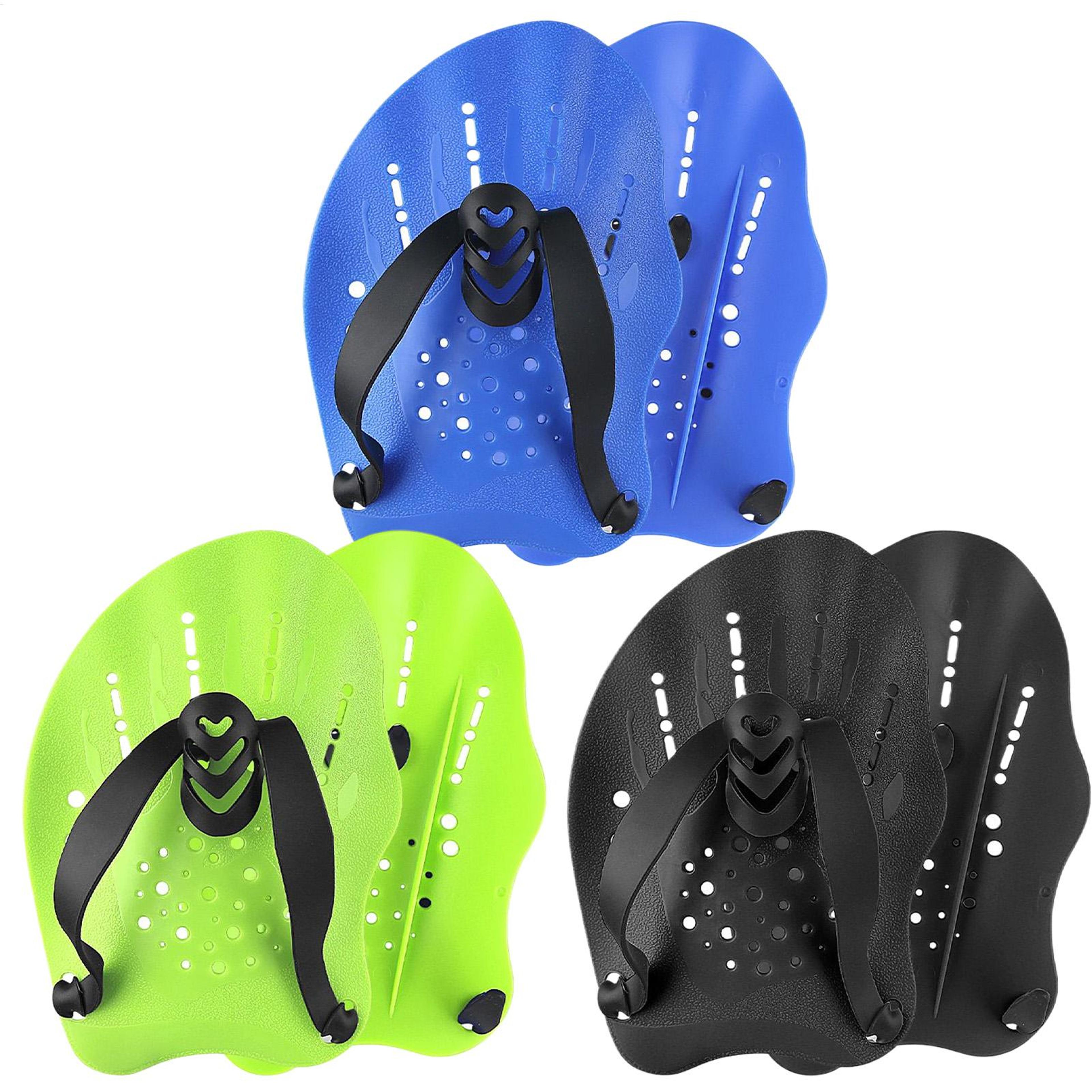 swim hand paddles with adjustable straps for training