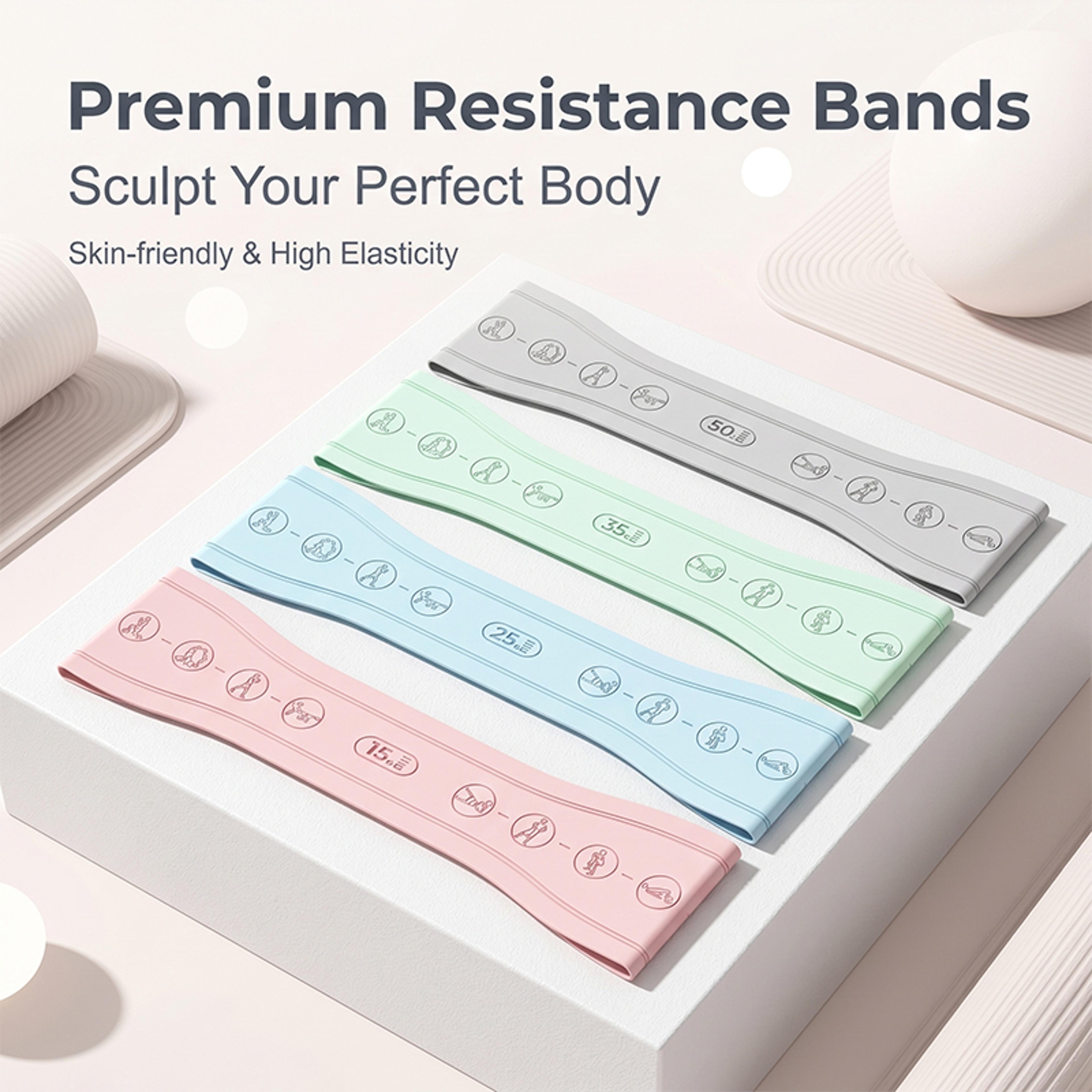 mini silicone resistance bands set for home gym yoga training
