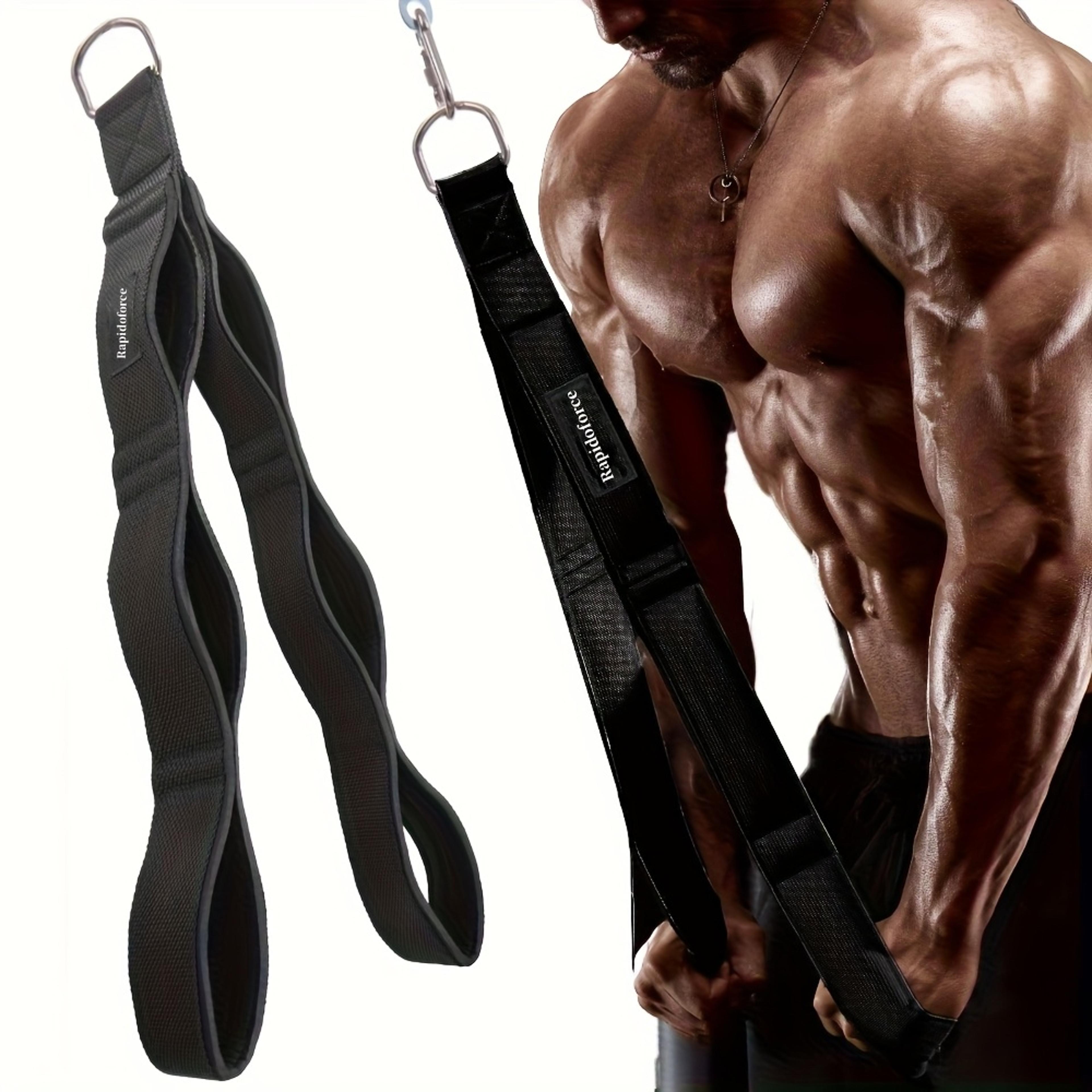 extra long triceps rope cable attachment with comfortable grip for home gym workouts