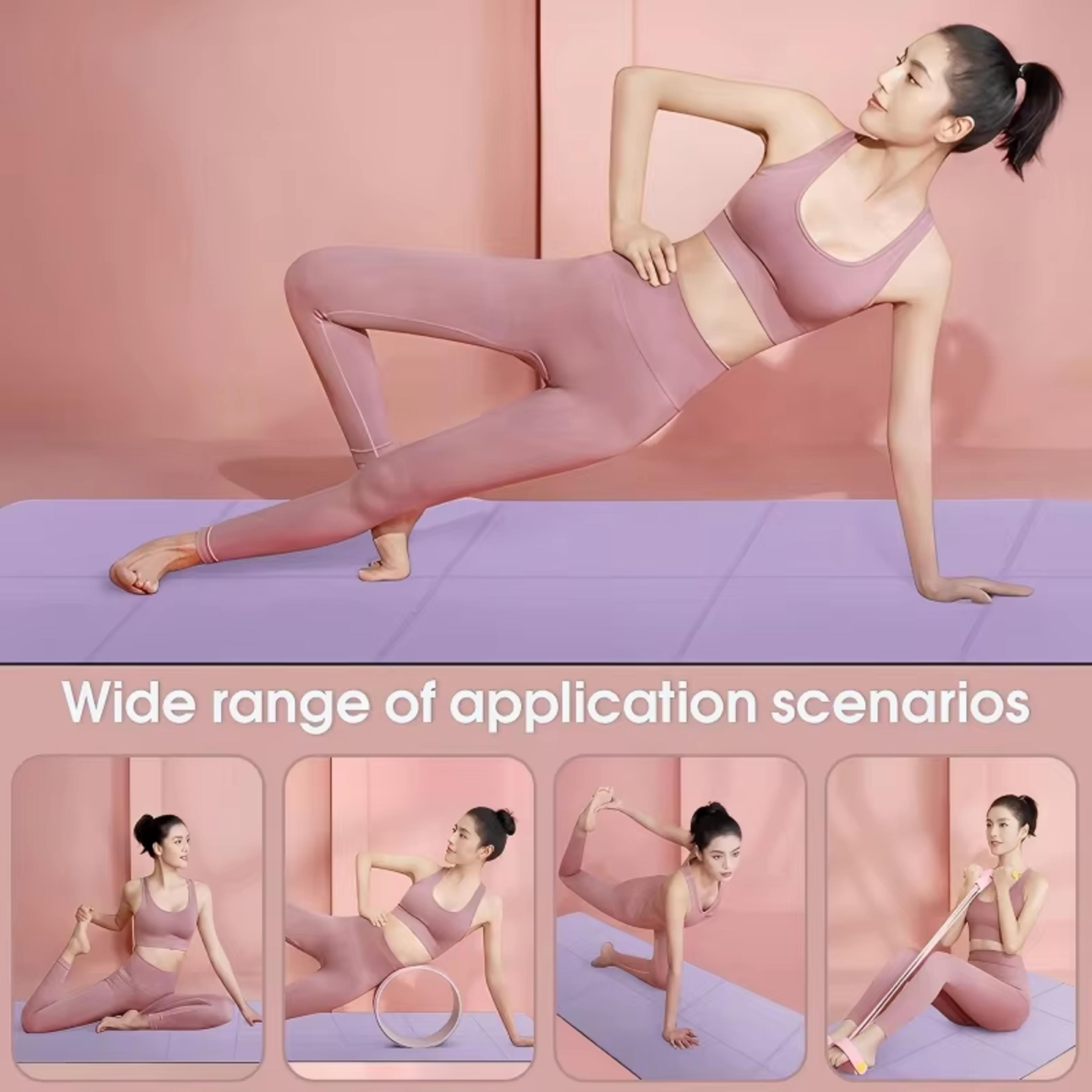 purple yoga mat anti skid eva exercise mat for pilates fitness and home workouts