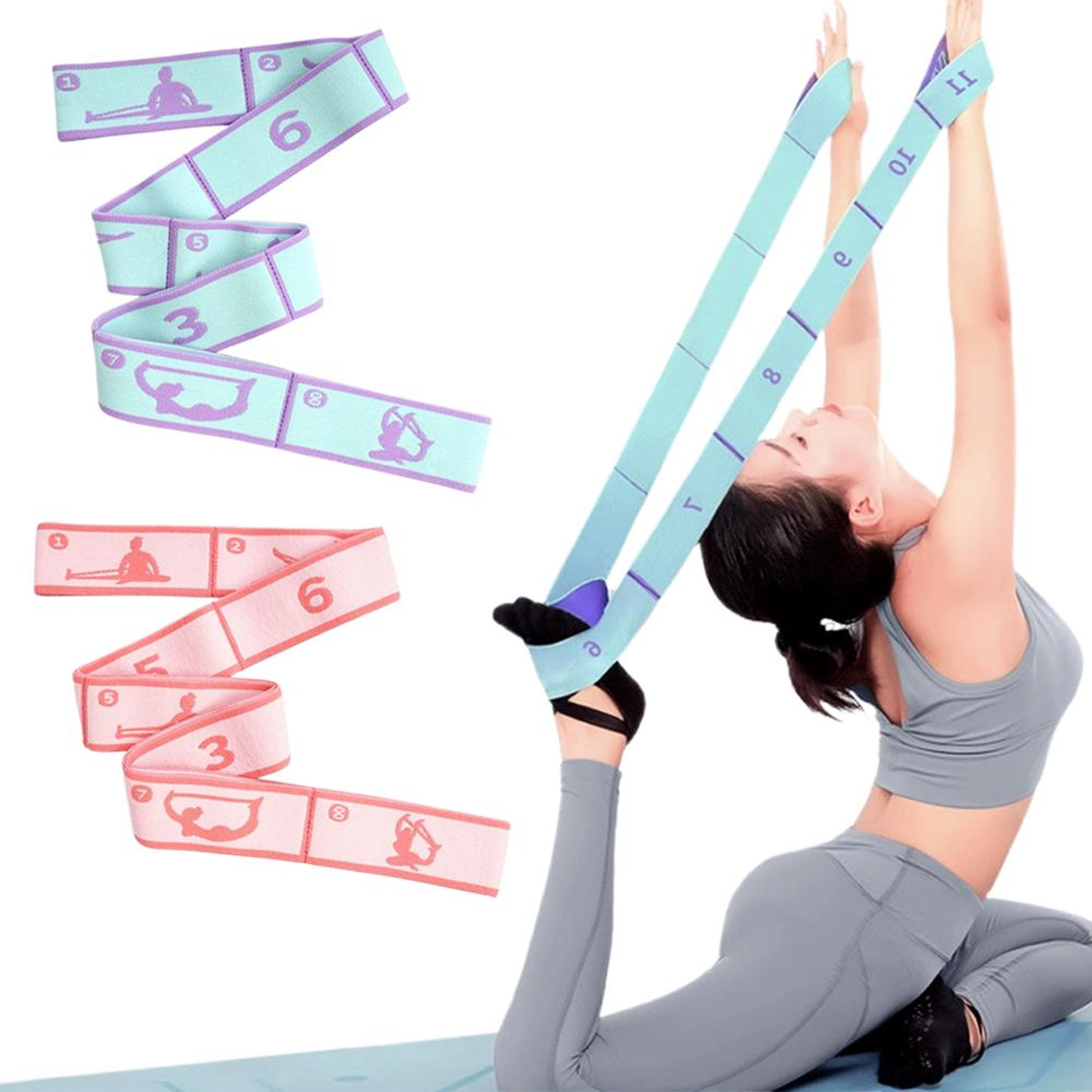 multi loop yoga resistance band and stretching strap for pilates dance training