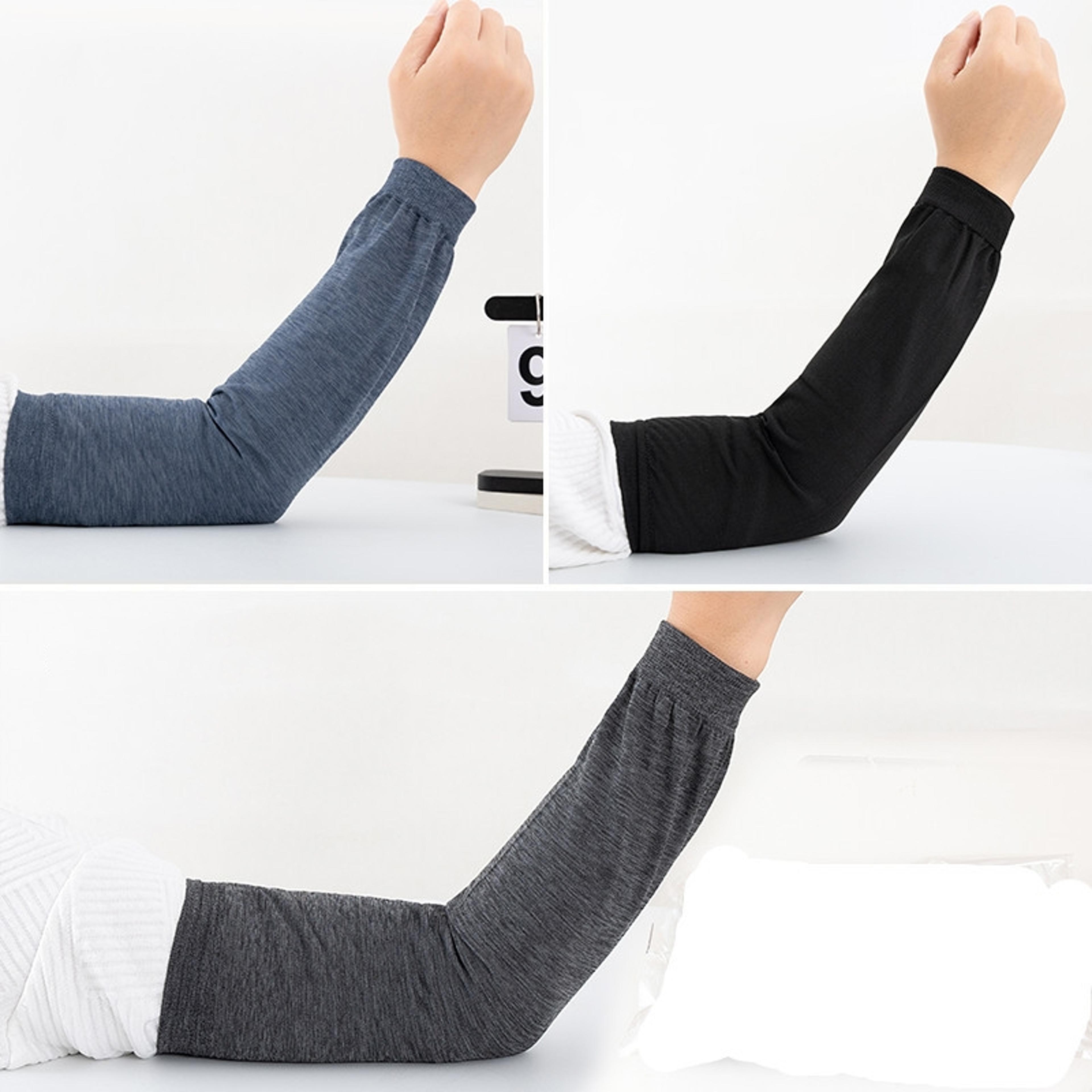 cooling arm sleeves with uv sun protection hand cover for running cycling fishing