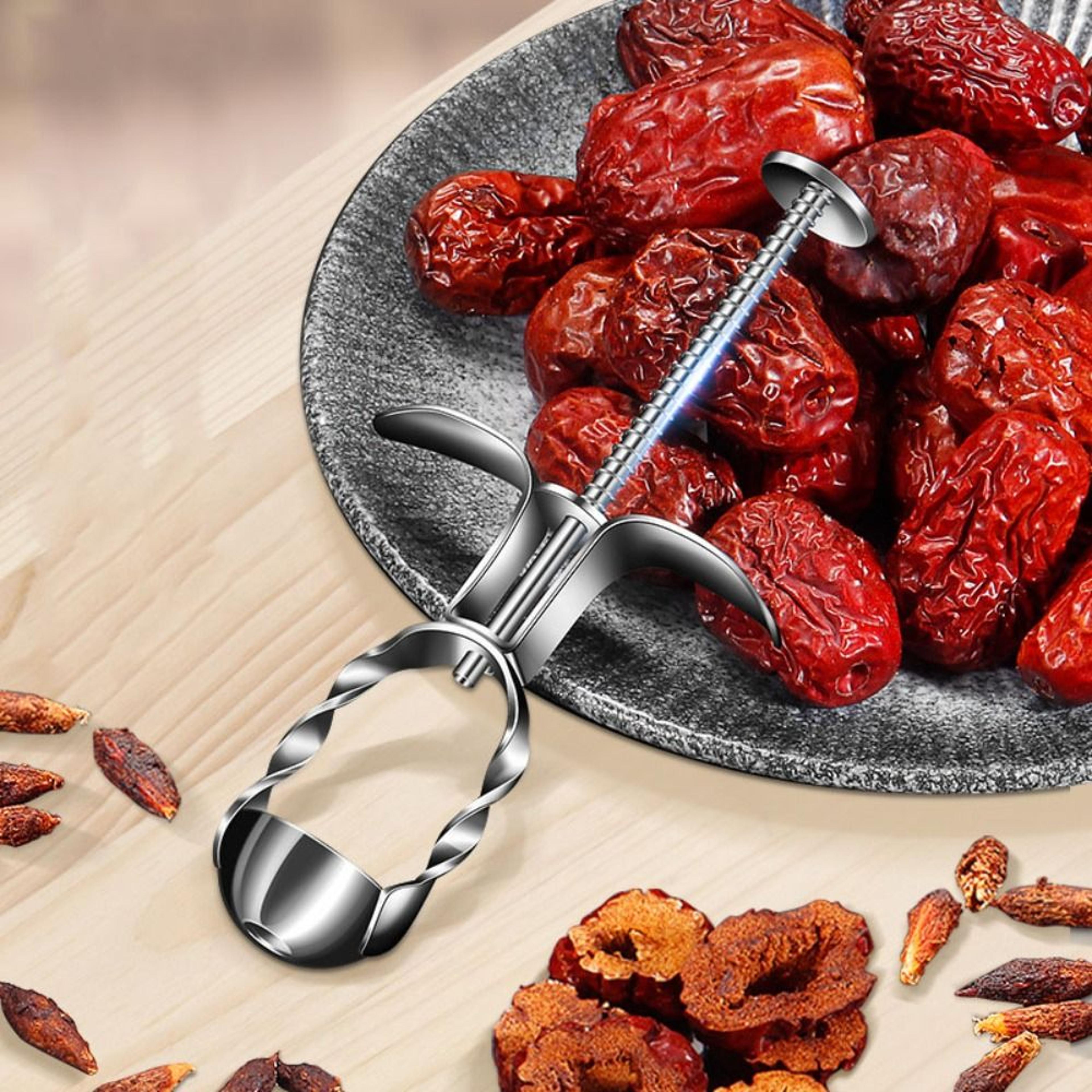 stainless steel cherry pitter olive pitter and date corer fruit pit remover tool