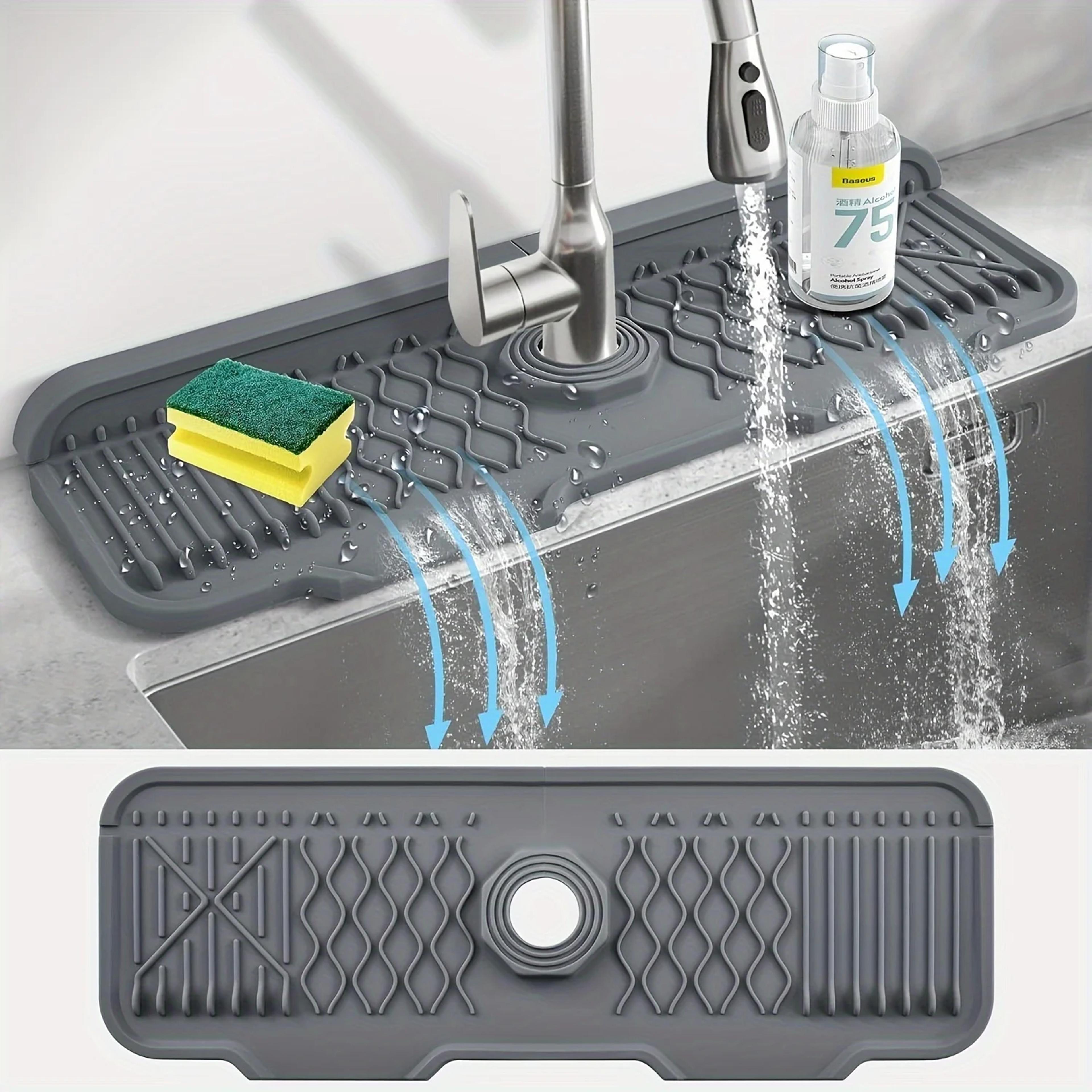 faucet splash guard sink drain pad for kitchen and bathroom countertops