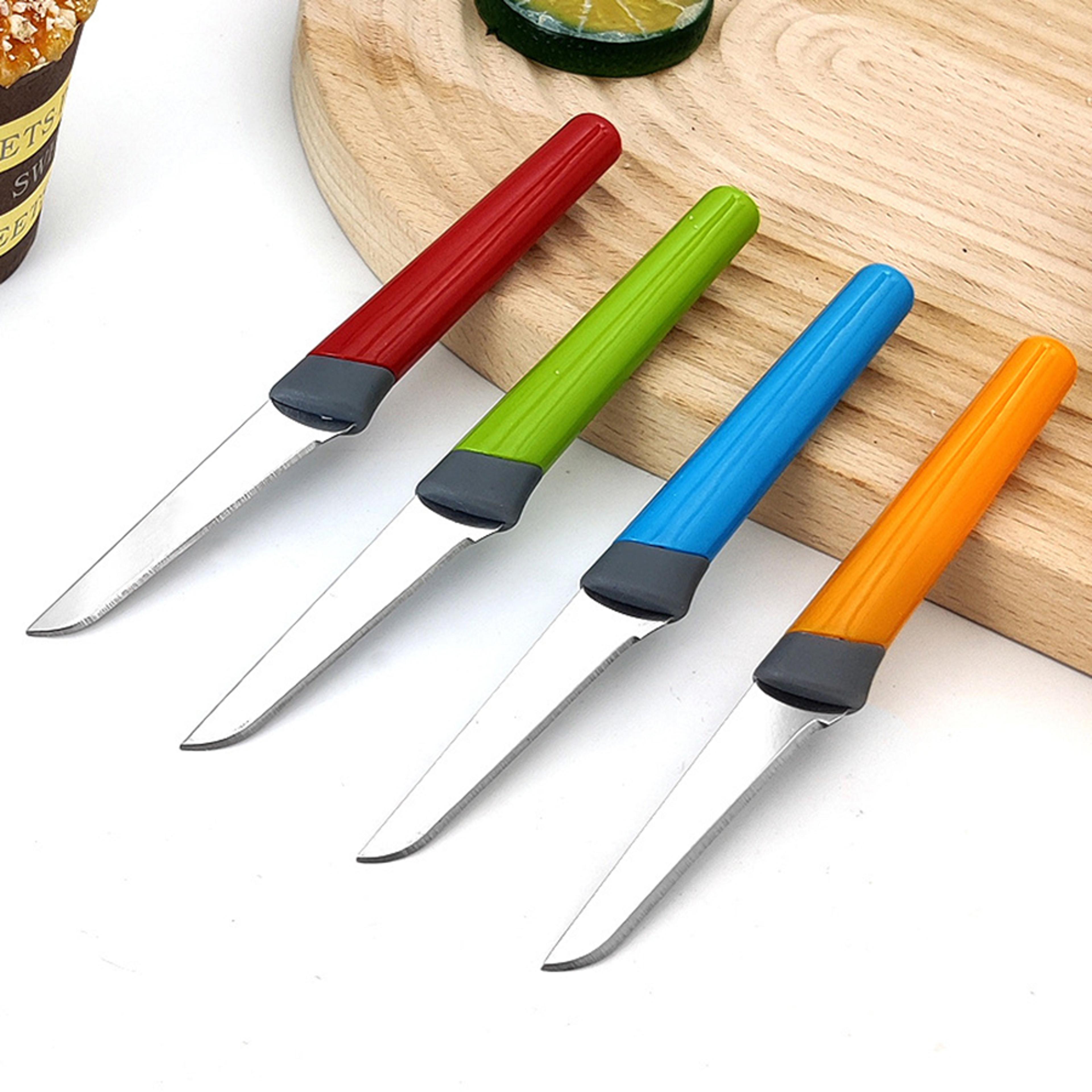 stainless steel kitchen knife set for chef prep, fruit, meat and everyday cooking