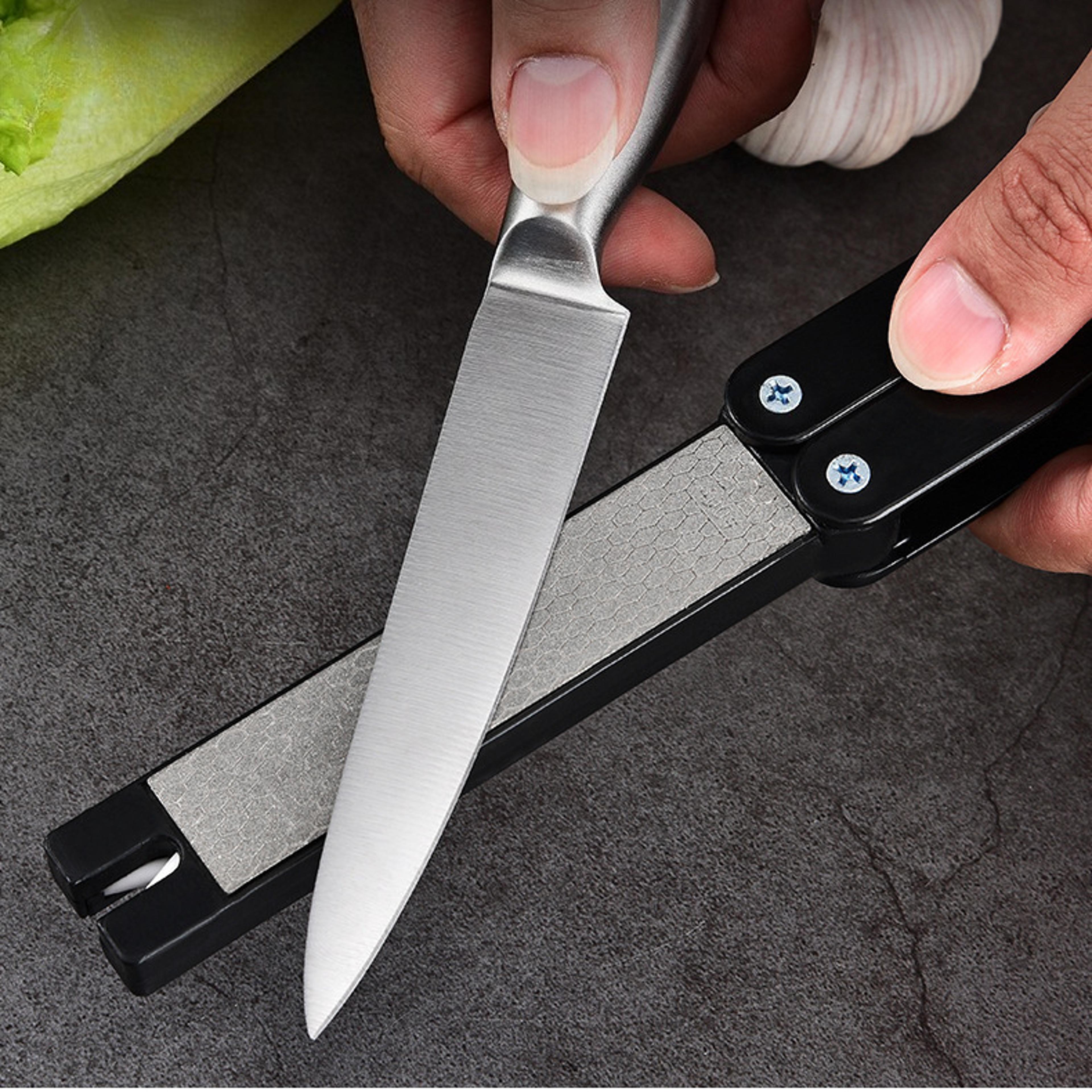 portable diamond knife sharpener grit folding pocket sharpening stone