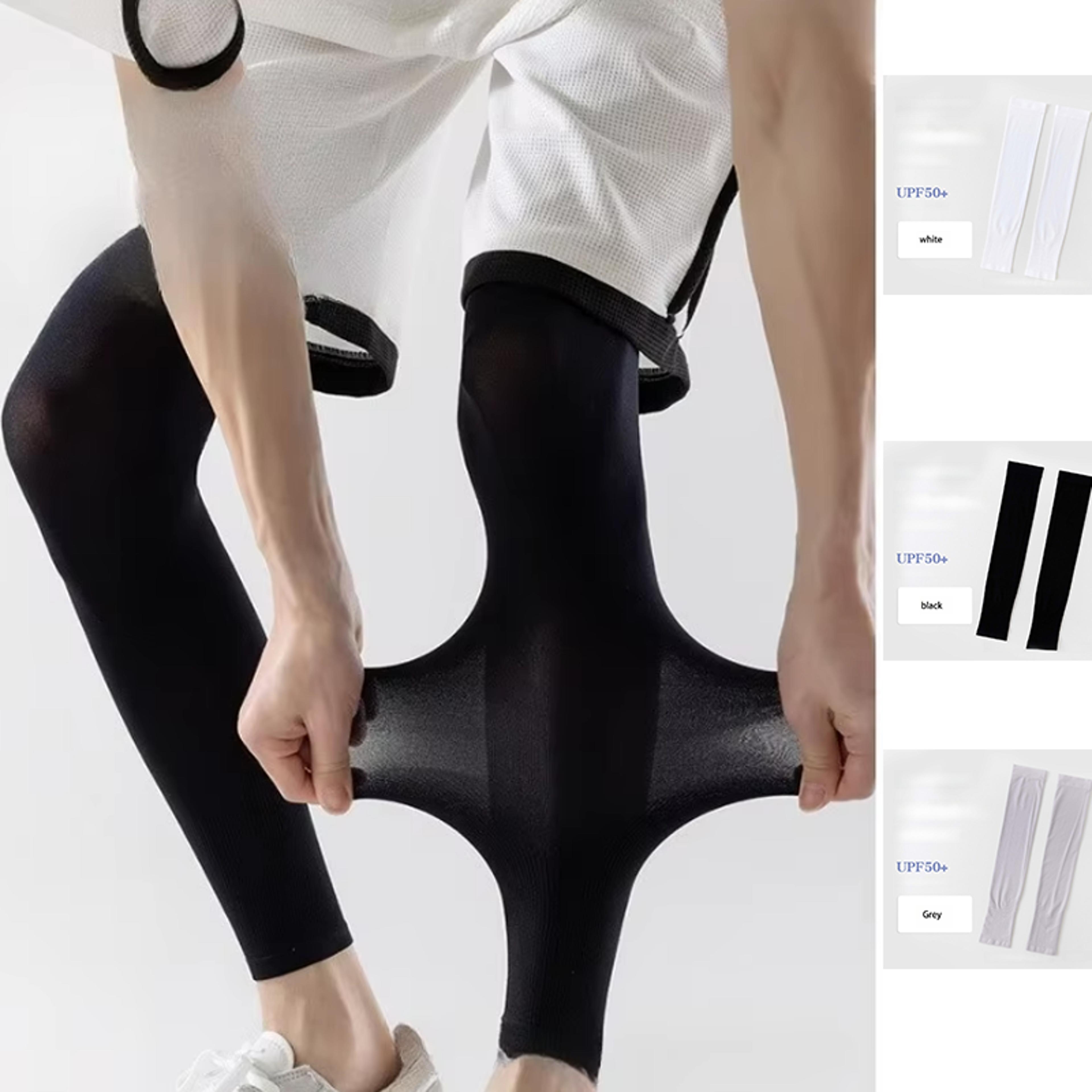 ice silk cooling uv protection leg sleeves for running sun protection breathable quick dry sports
