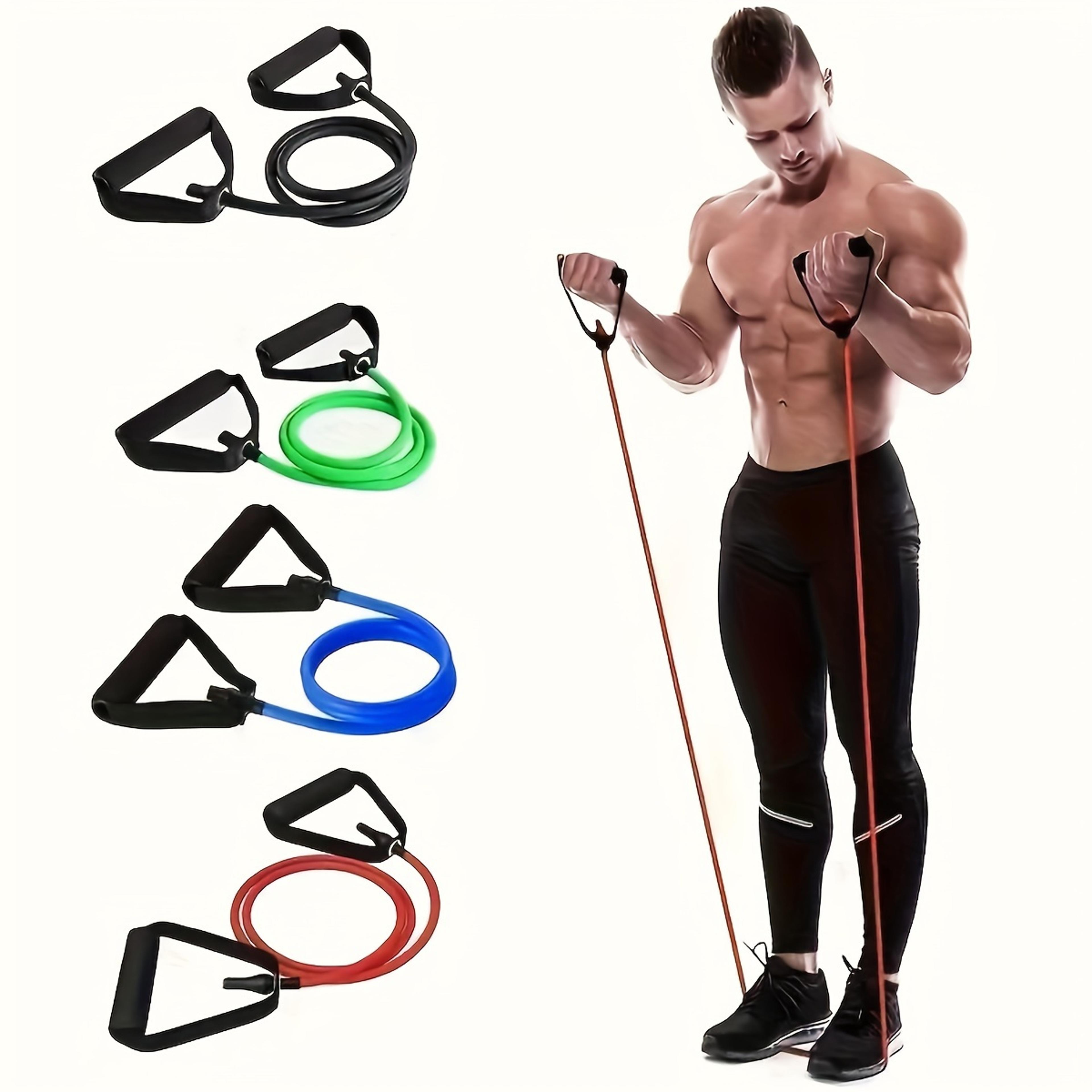 full body resistance bands with handles set for home gym strength training & fitness workouts