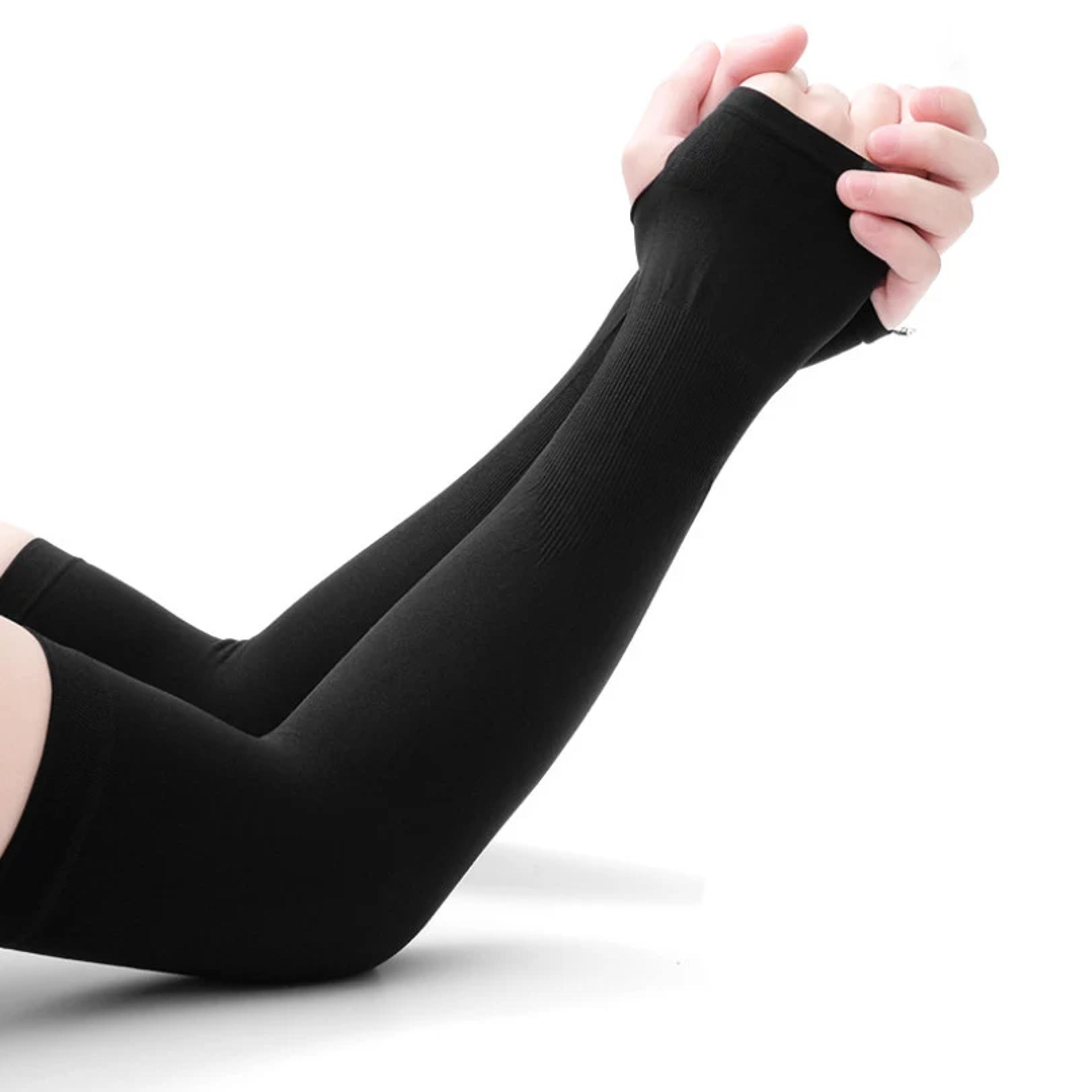 women fingerless elbow gloves summer arm sleeves