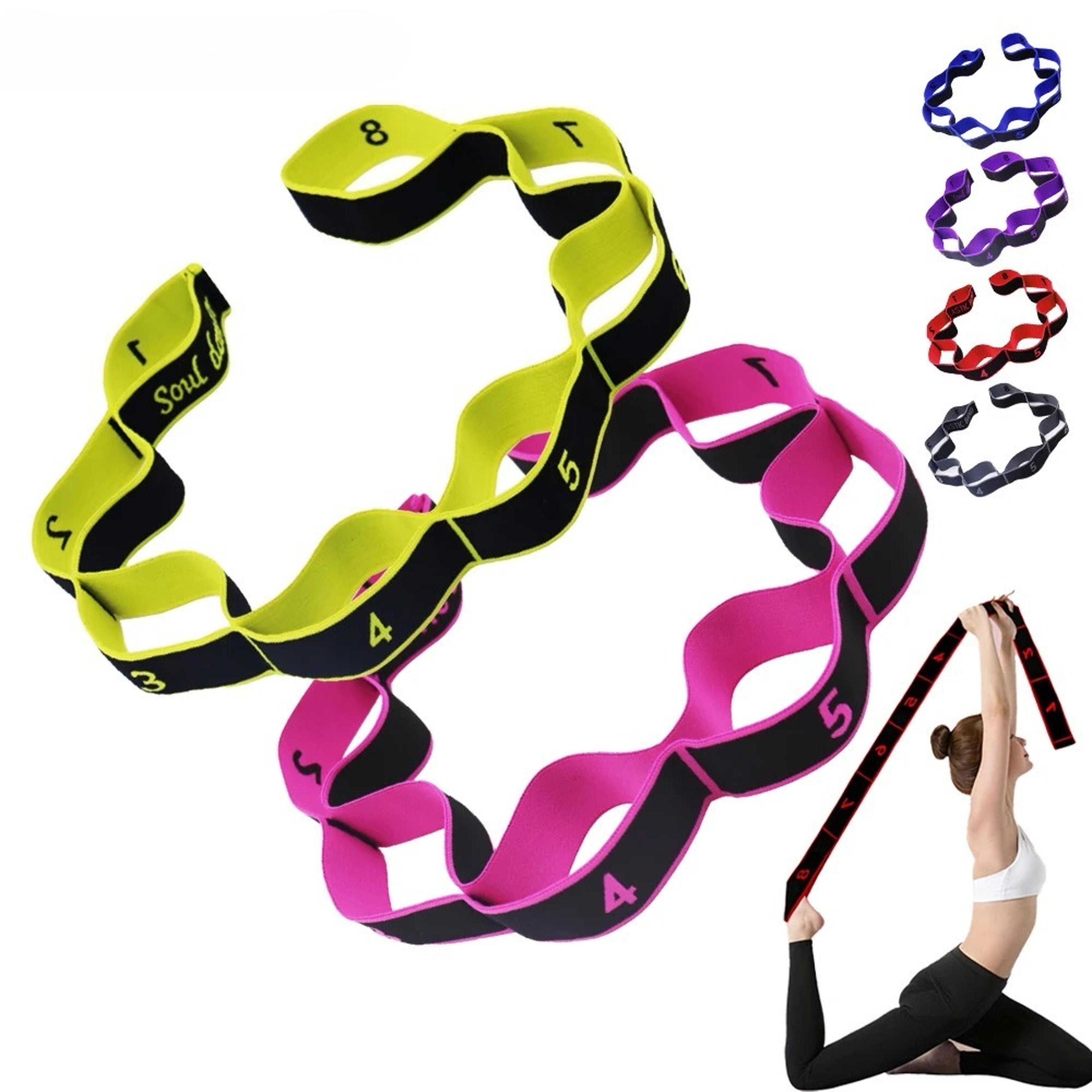 yoga stretching strap pilates flexibility training belt for flexibility & strength