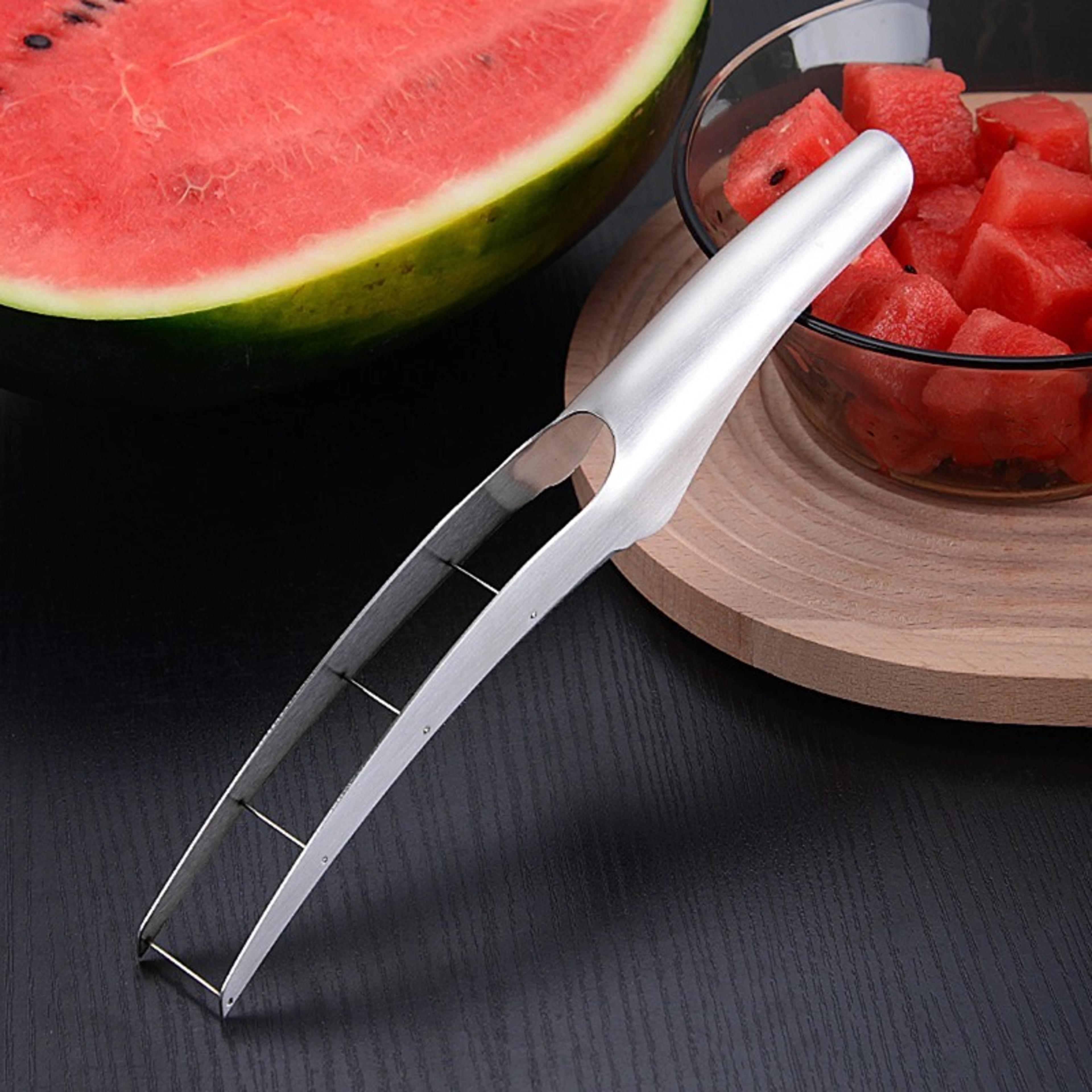handy stainless steel watermelon slicer and fruit cutter for easy party prep
