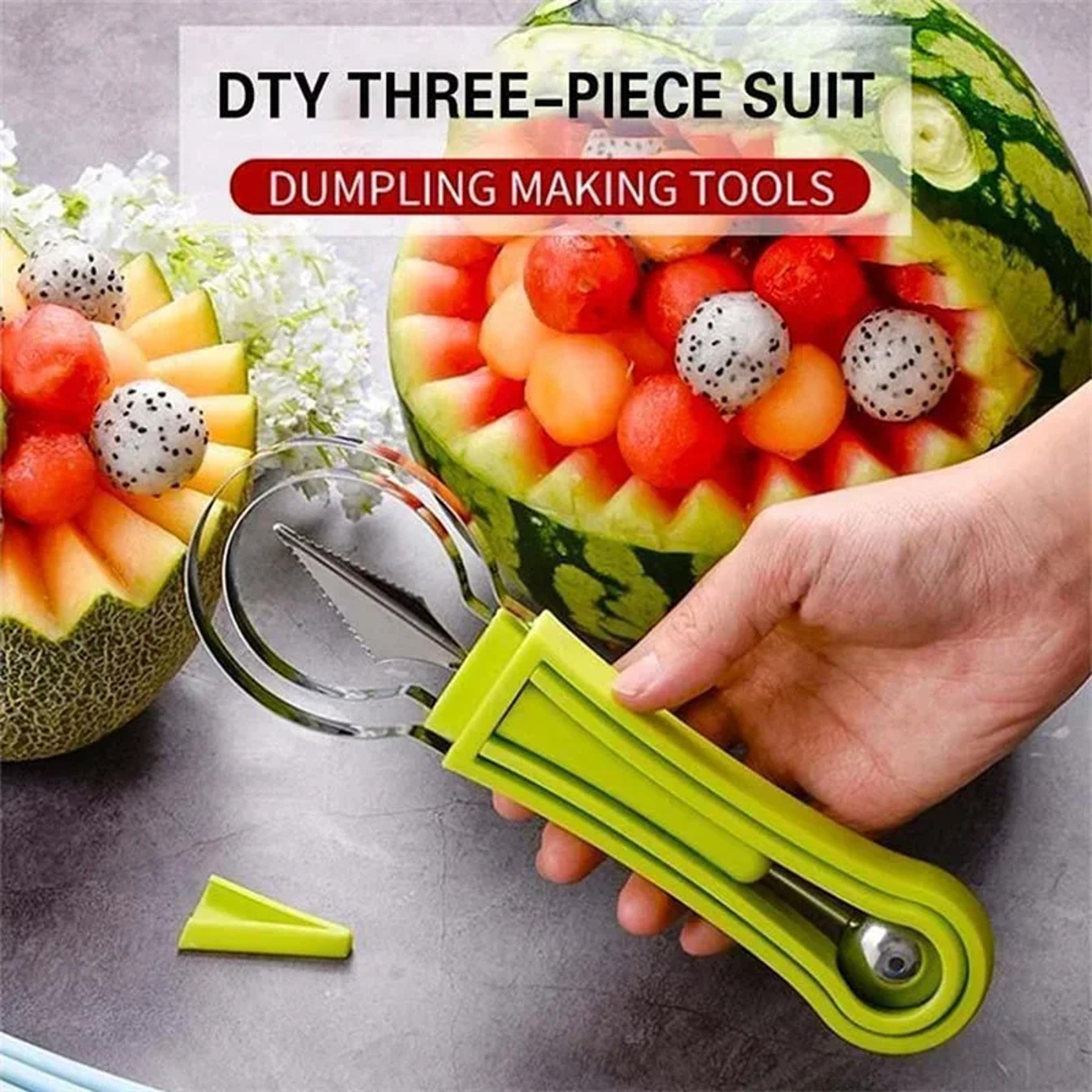 fruit carving knife and melon baller spoon for watermelon, fruit platters and kitchen prep