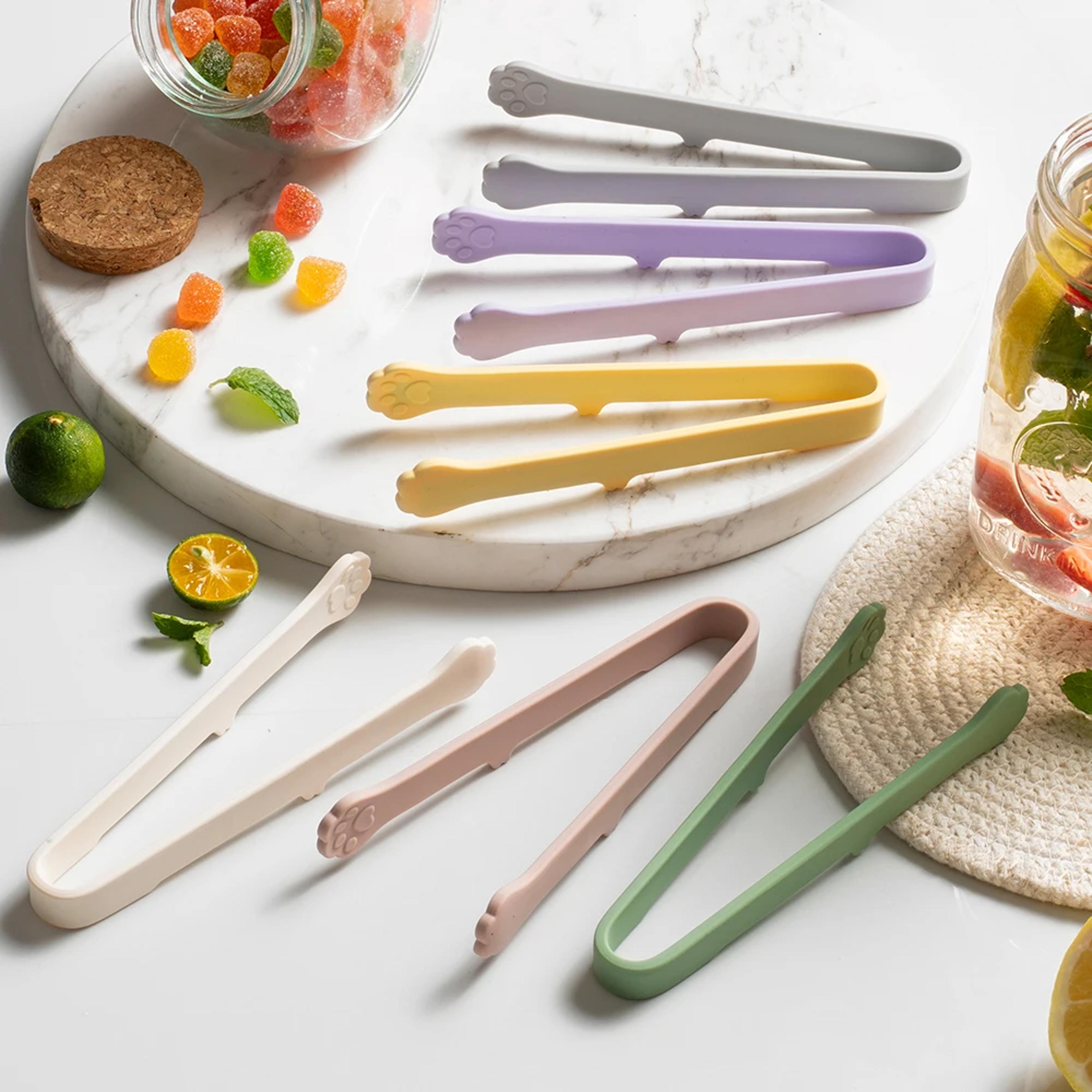 cat paw silicone food tongs for snacks ice bread and bbq