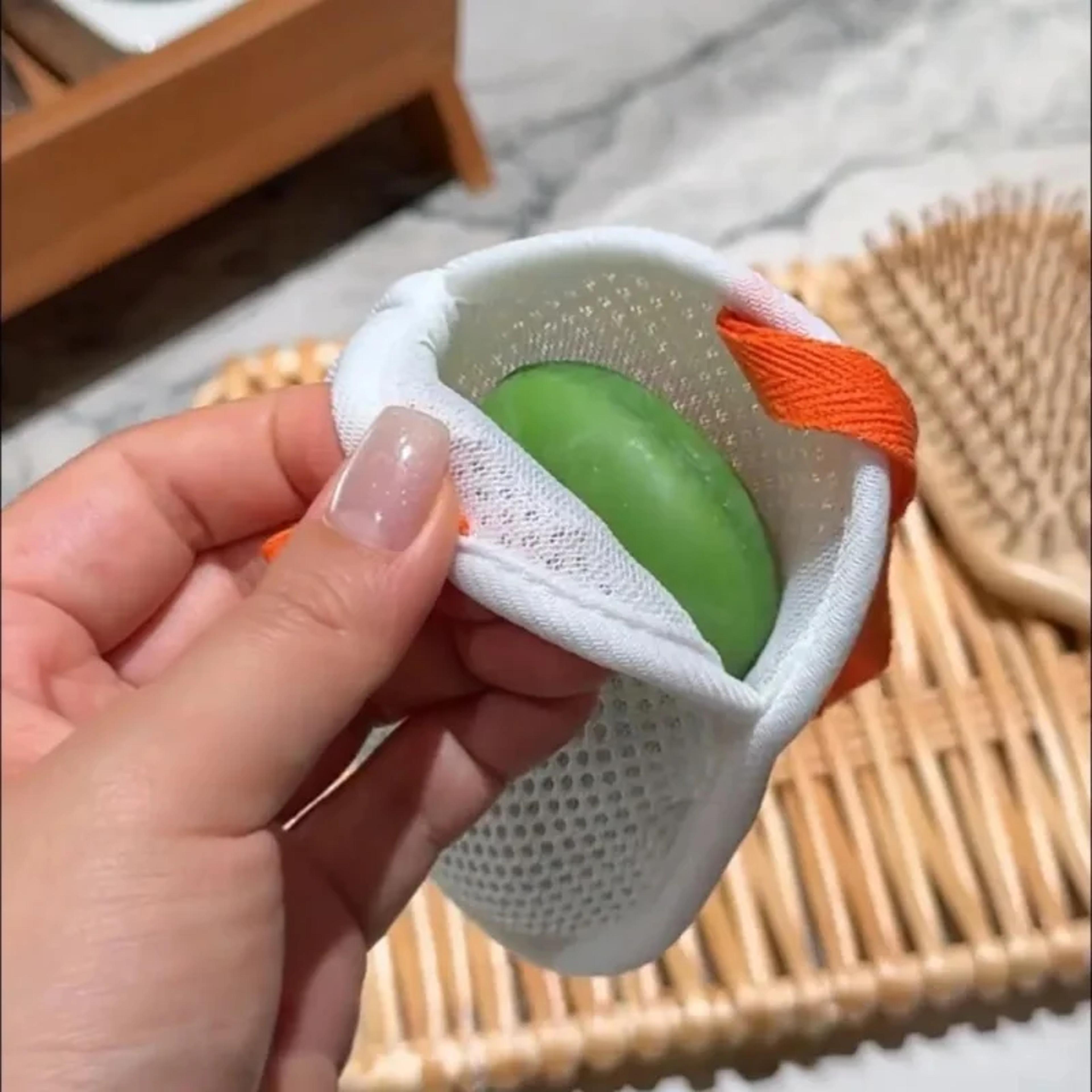 soap saver pouch mesh soap bag exfoliating bar soap holder for shower