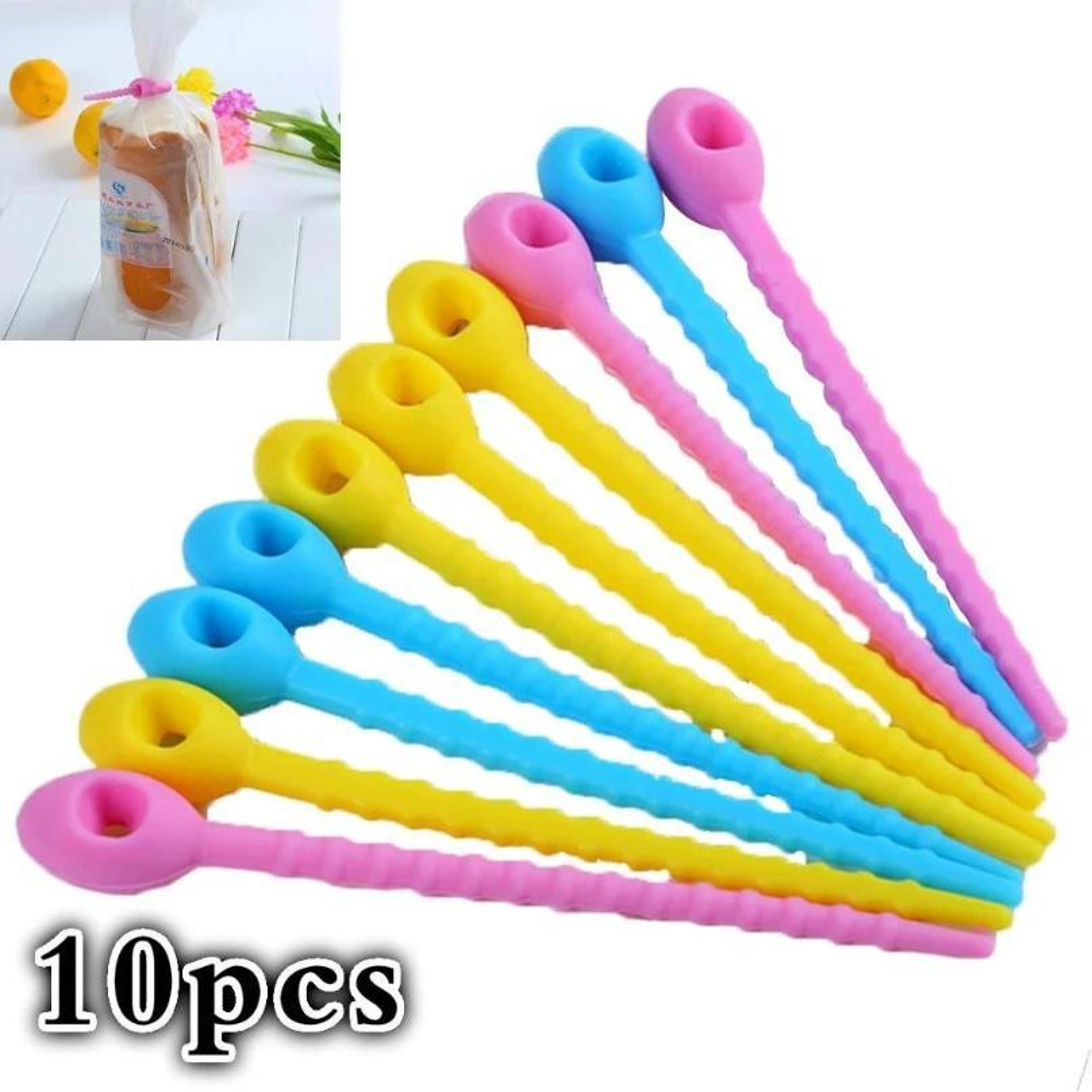 reusable silicone bag ties for food storage and kitchen sealing