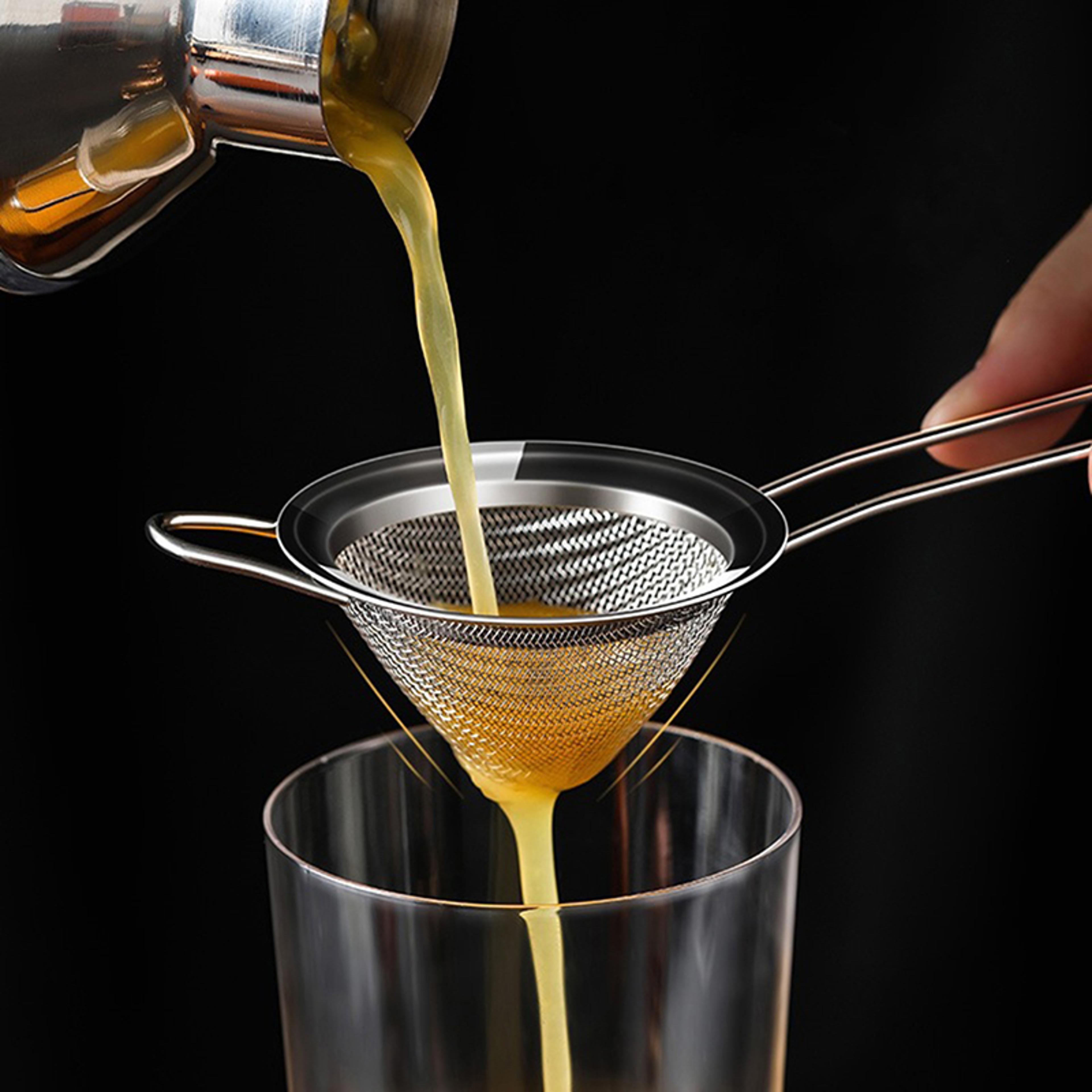fine mesh strainer stainless steel conical cocktail tea and coffee filter