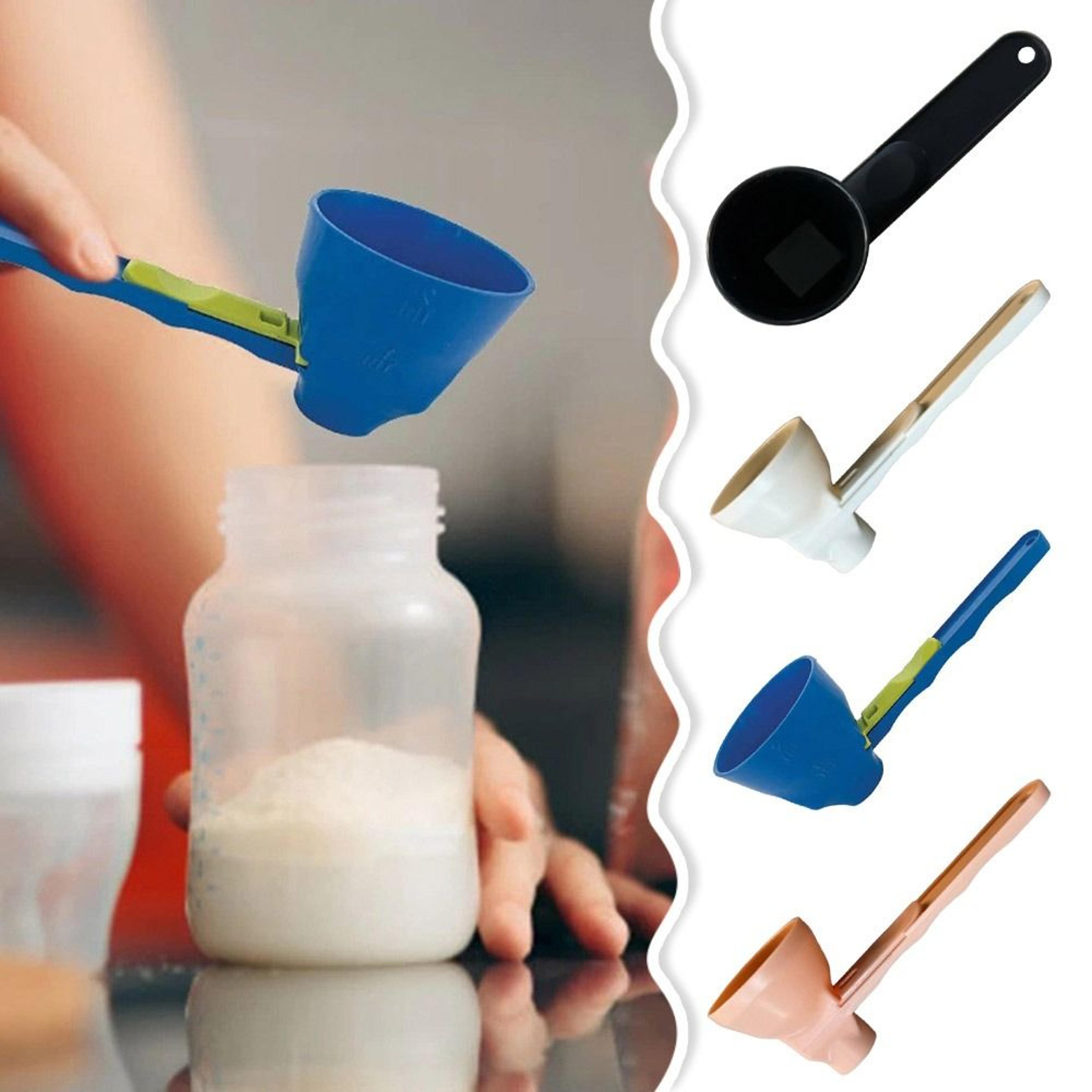 coffee scoop funnel reusable sliding measuring spoon for mess free filling