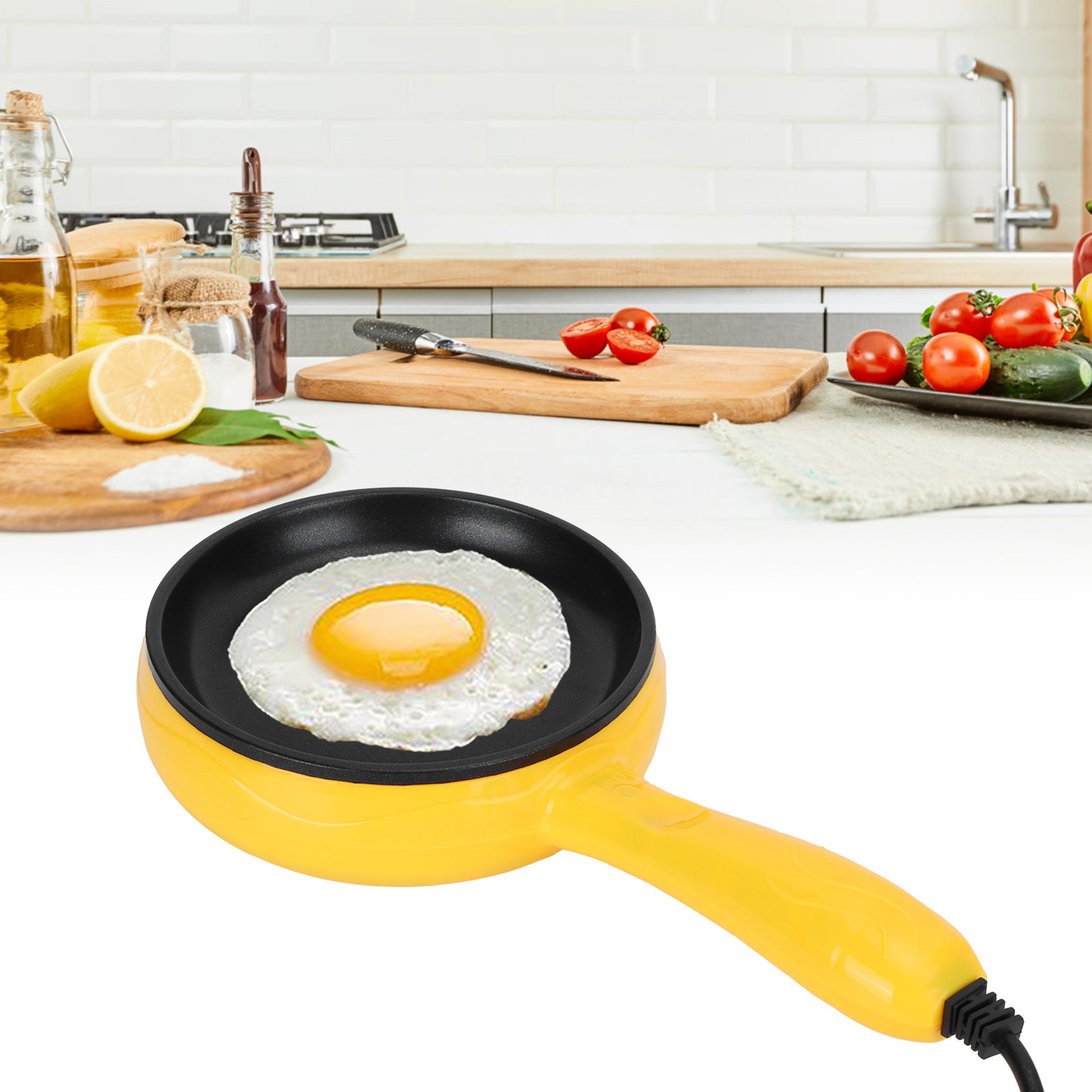 mini electric non stick frying pan for eggs pancakes and steak
