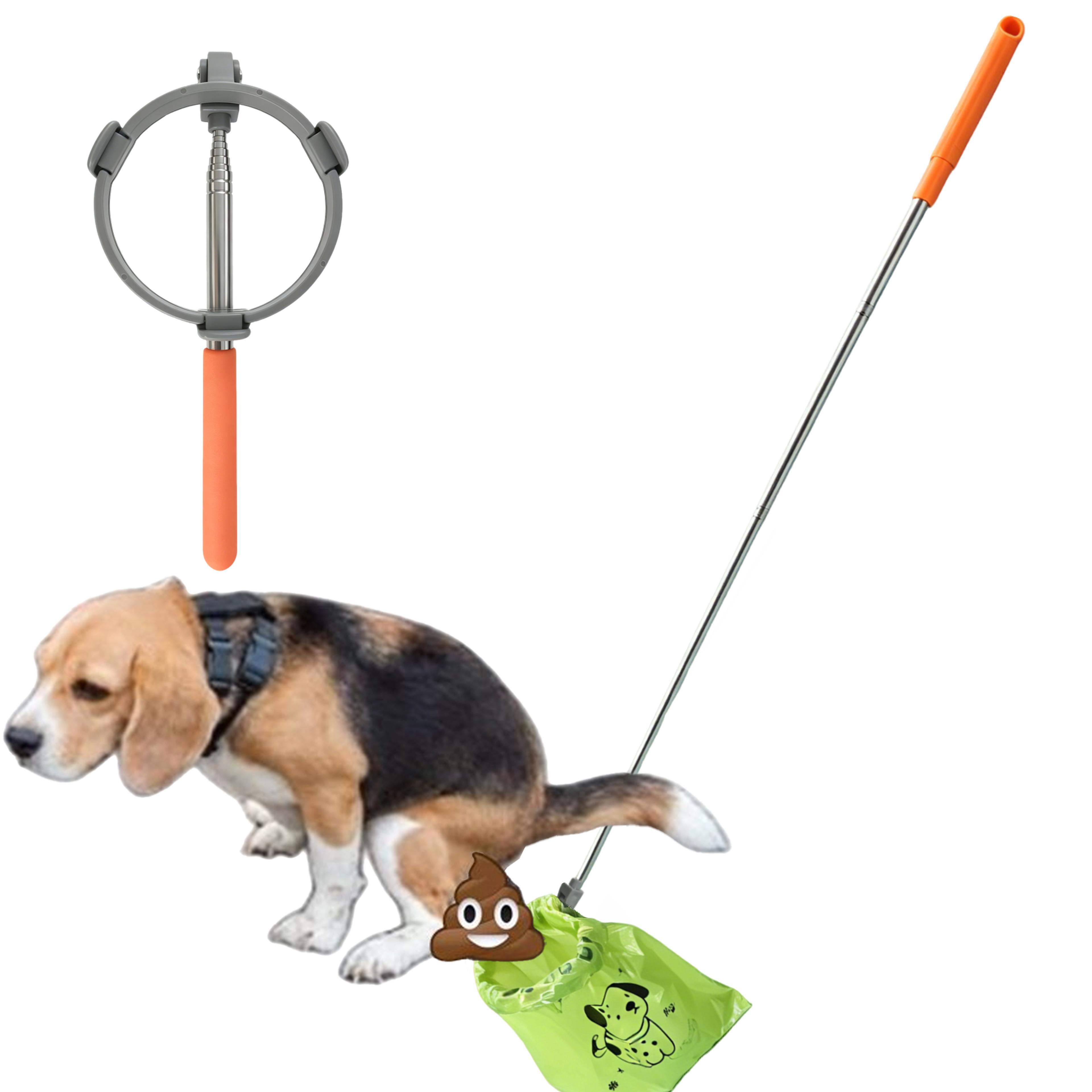 portable dog pooper scooper pet waste collector with easy grab handle