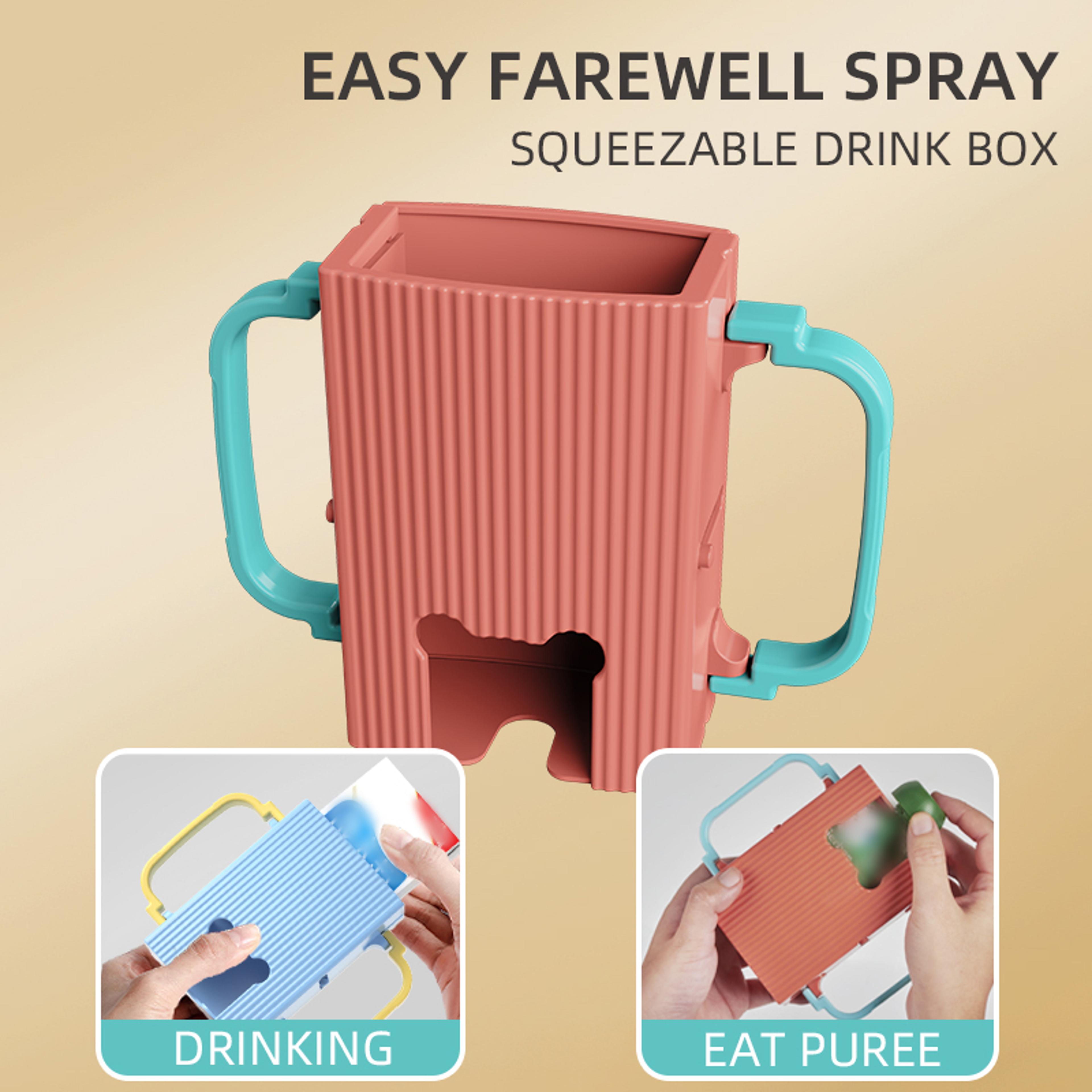 adjustable toddler juice box holder anti squeeze milk carton cup