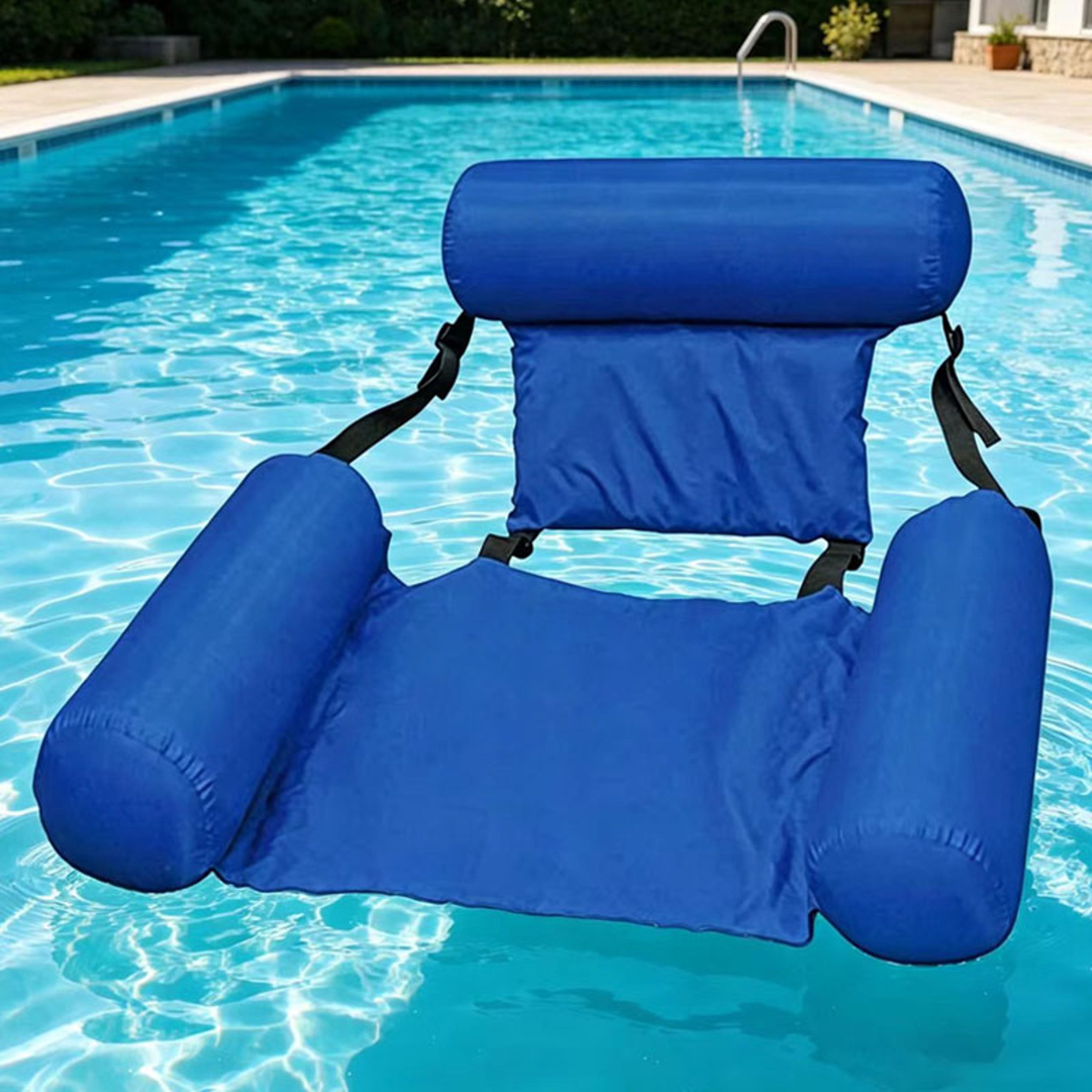 foldable inflatable pool hammock lounge float for beach and pool relaxation