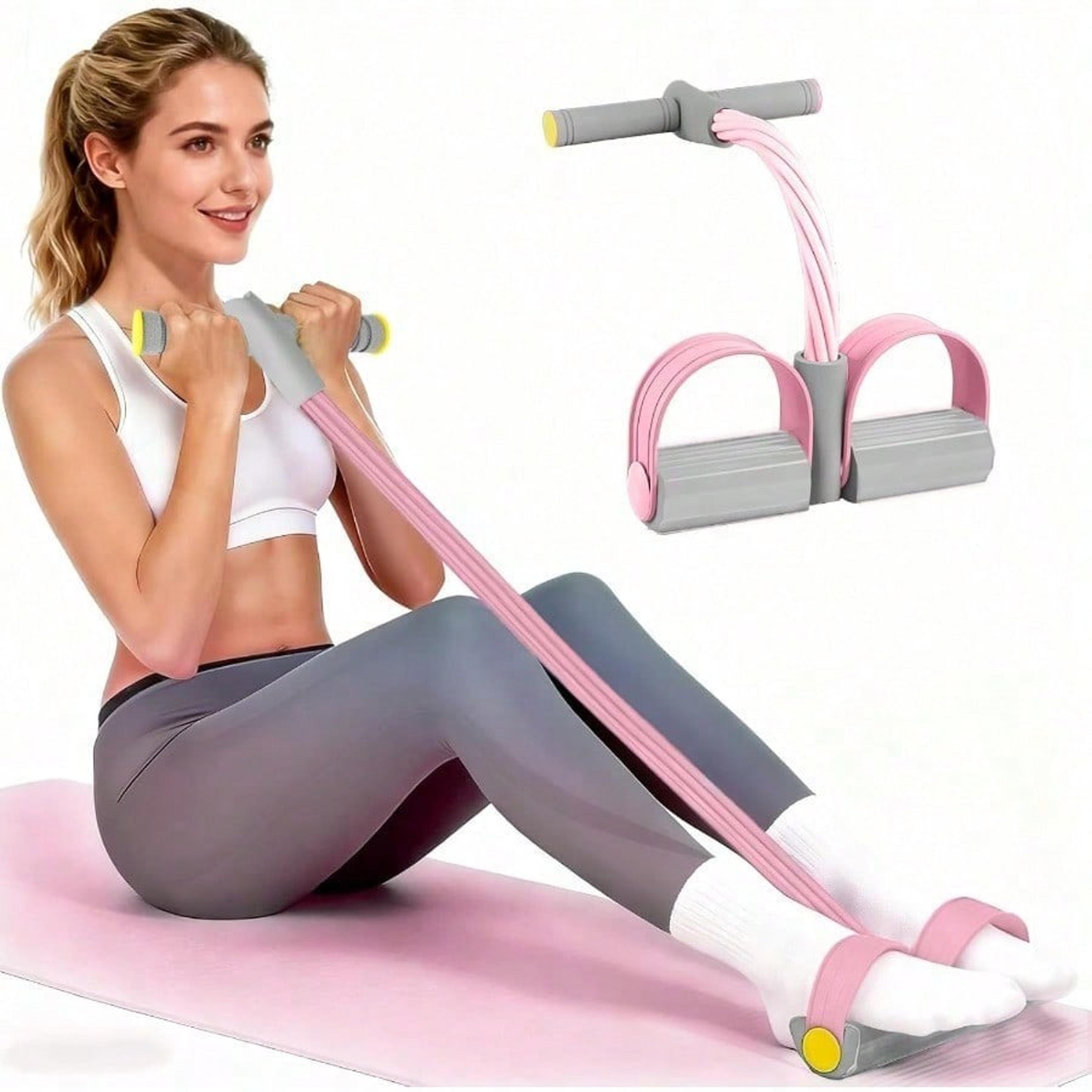 pedal resistance bands with handles tube full body home workout fitness equipment