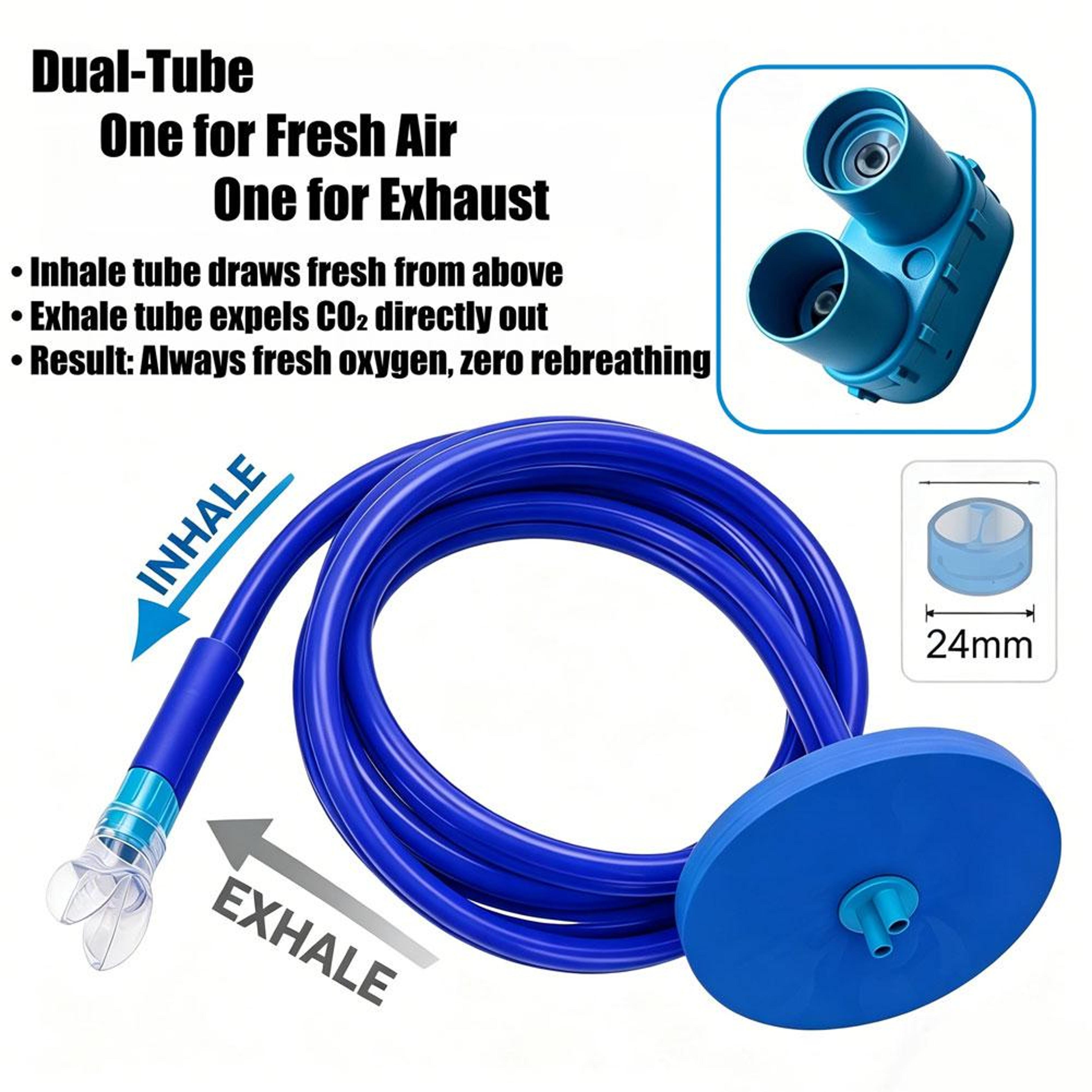 flexible silicone snorkel tube anti reflux snorkel gear for swimming diving
