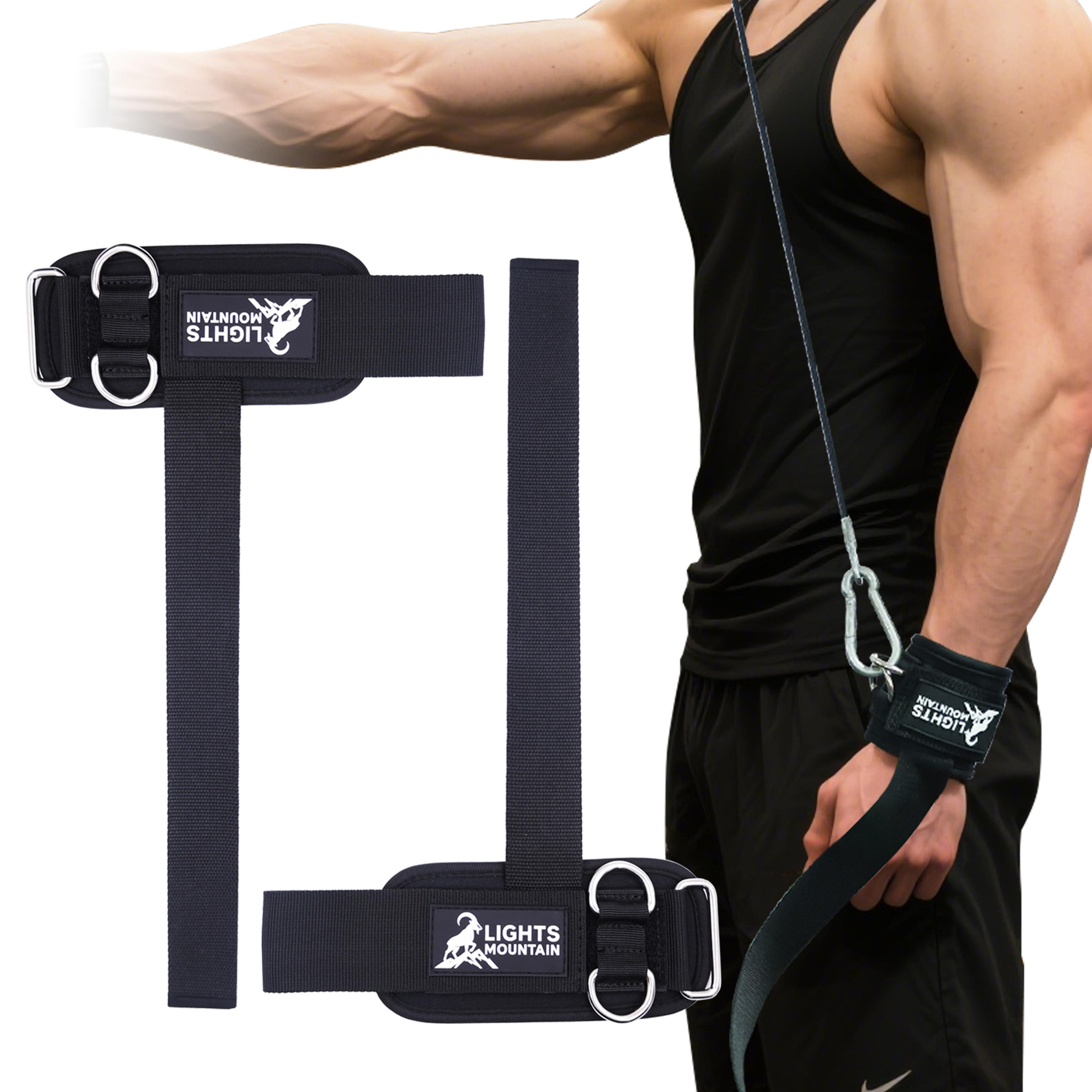 padded weight lifting straps with double d ring wrist cuffs