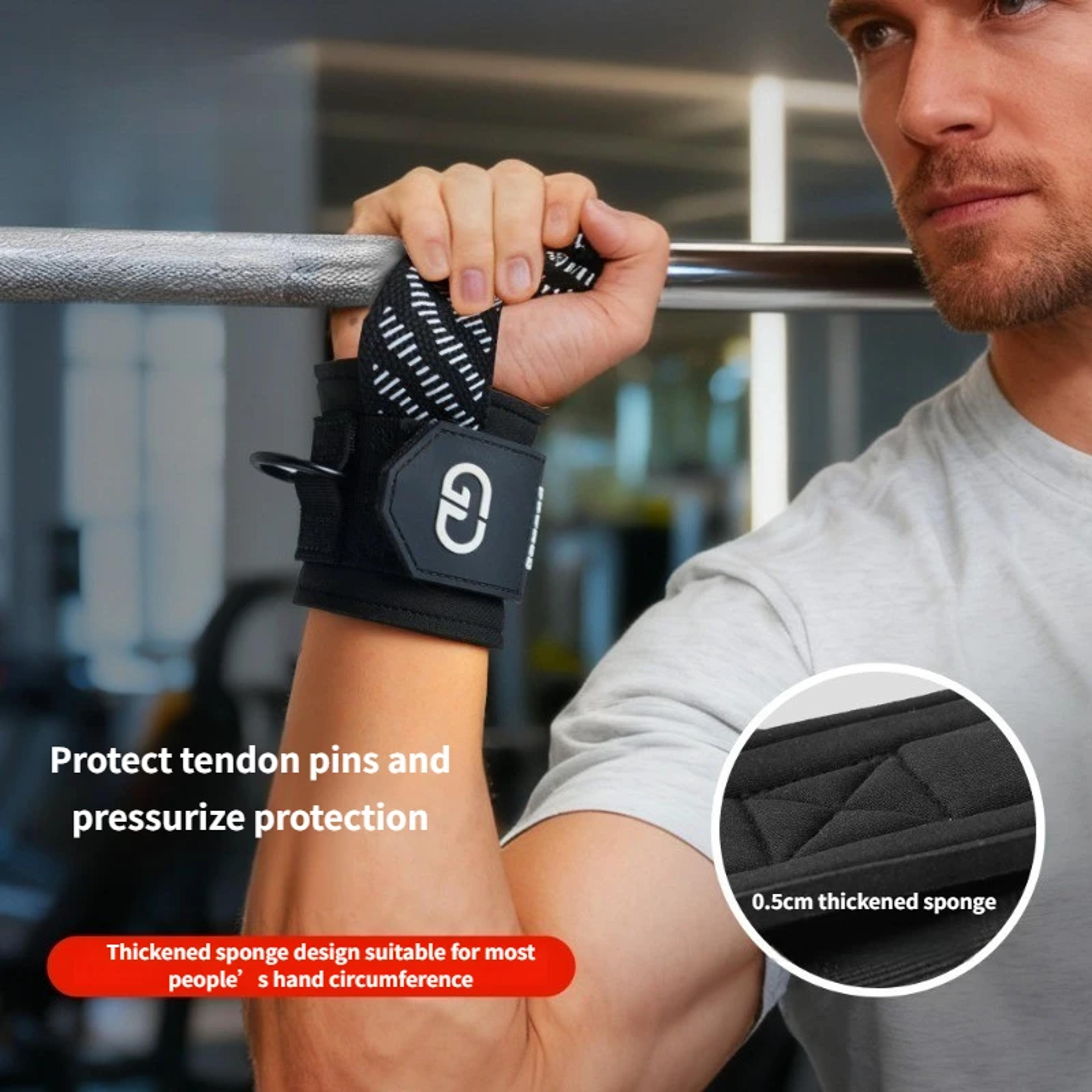 adjustable weightlifting wrist straps for strength training gym lifting support